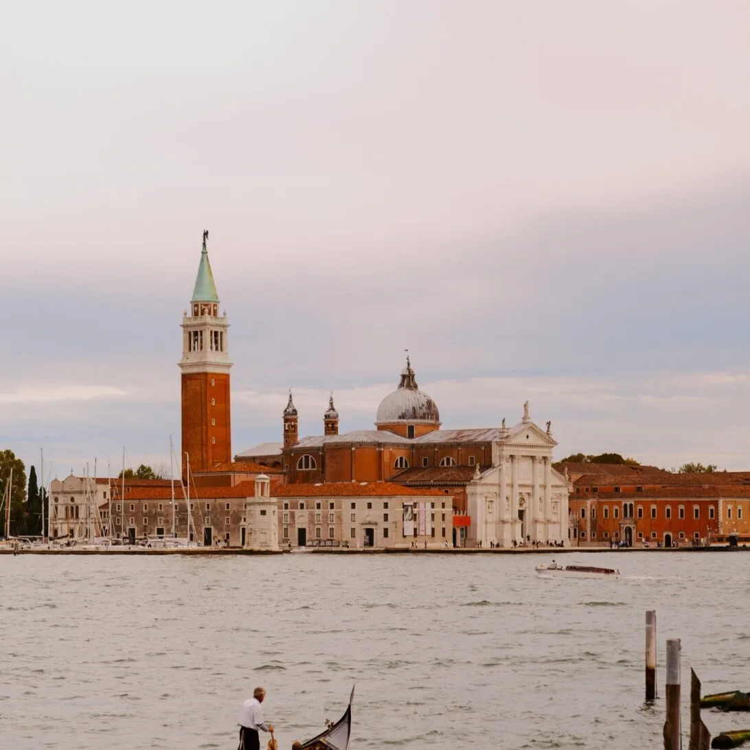Santa Maria della Salute across the Venetian canal at twilight