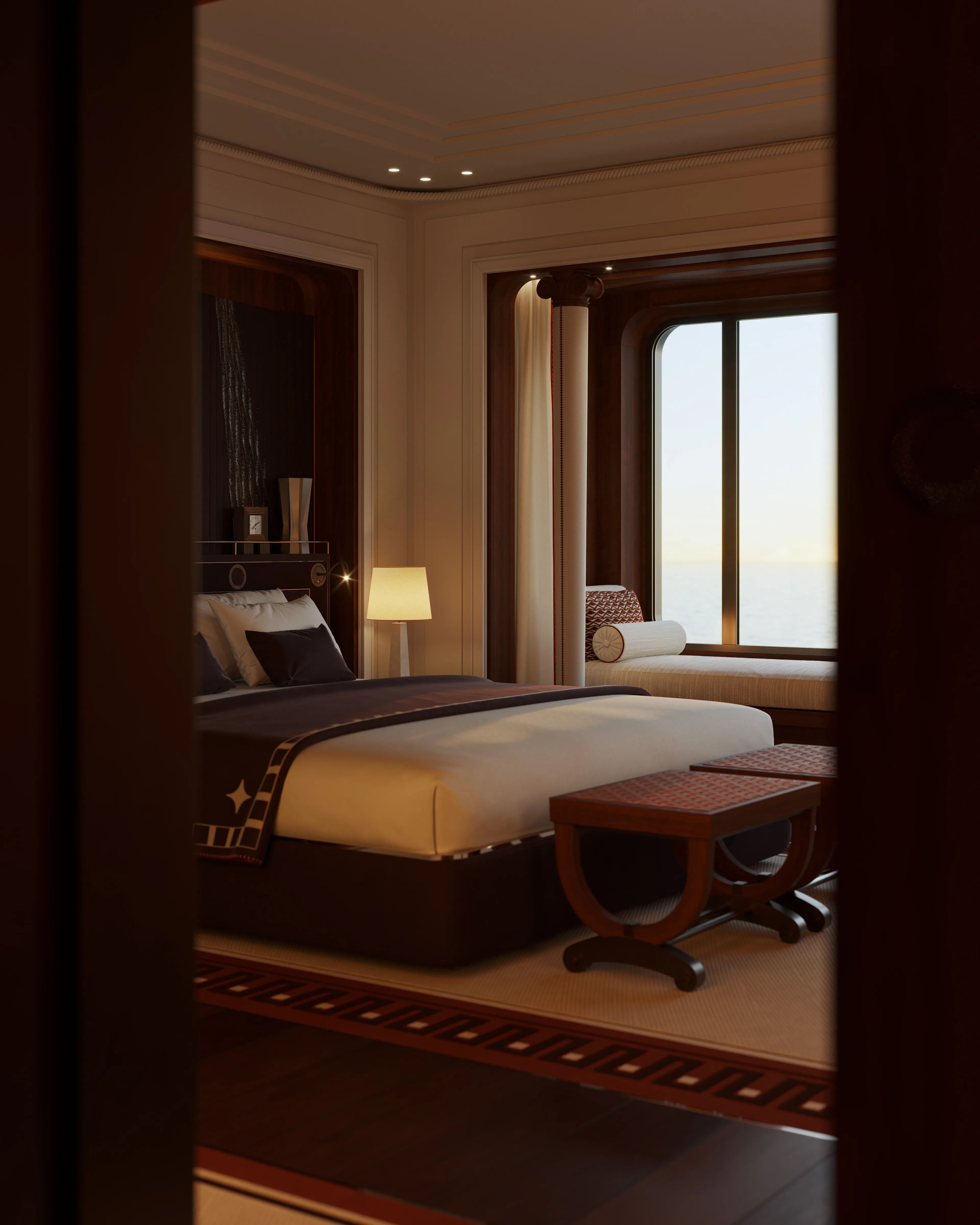 Suite with sunbed and sea view