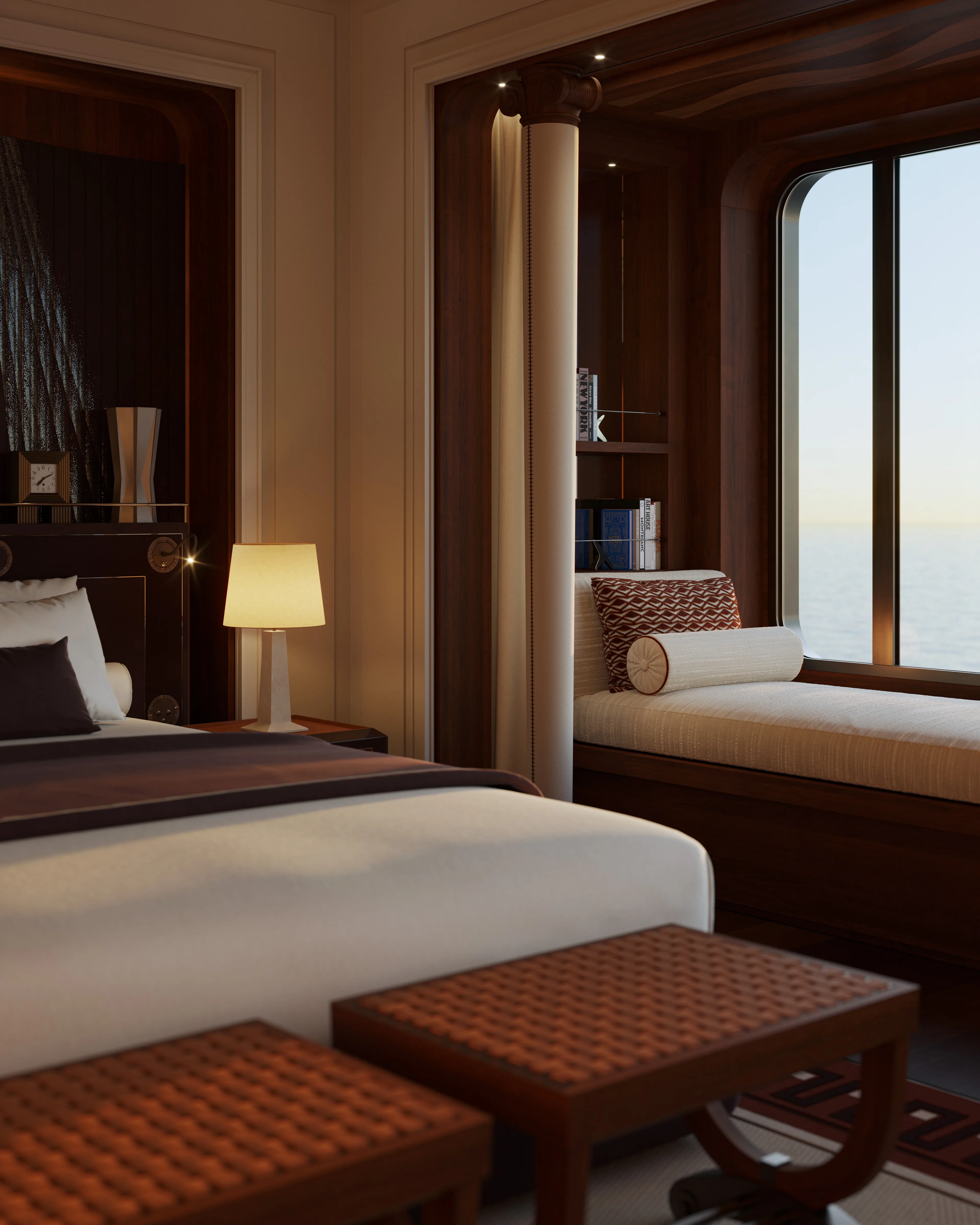 Suite with day bed and sea view