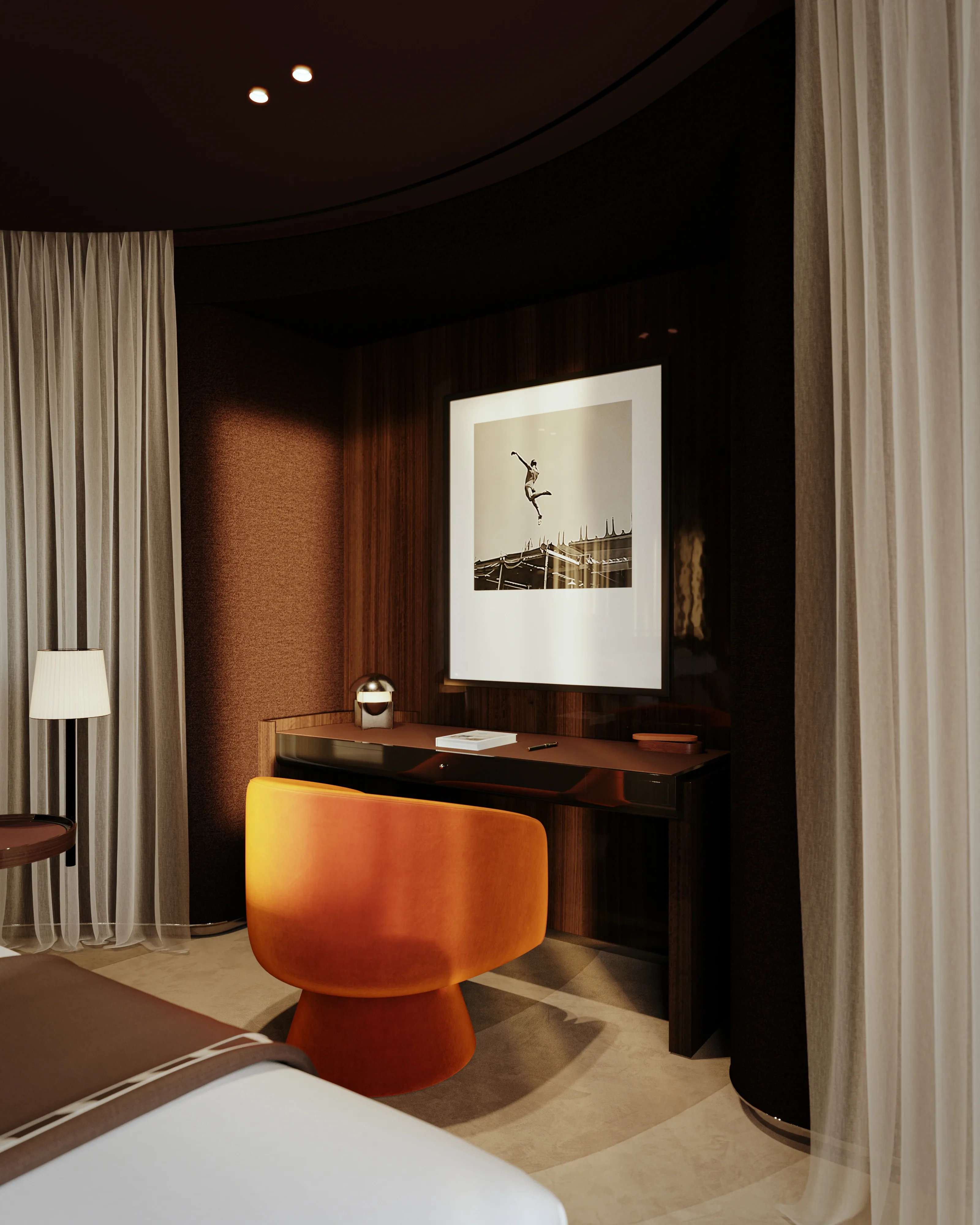 Luxury suite with desk