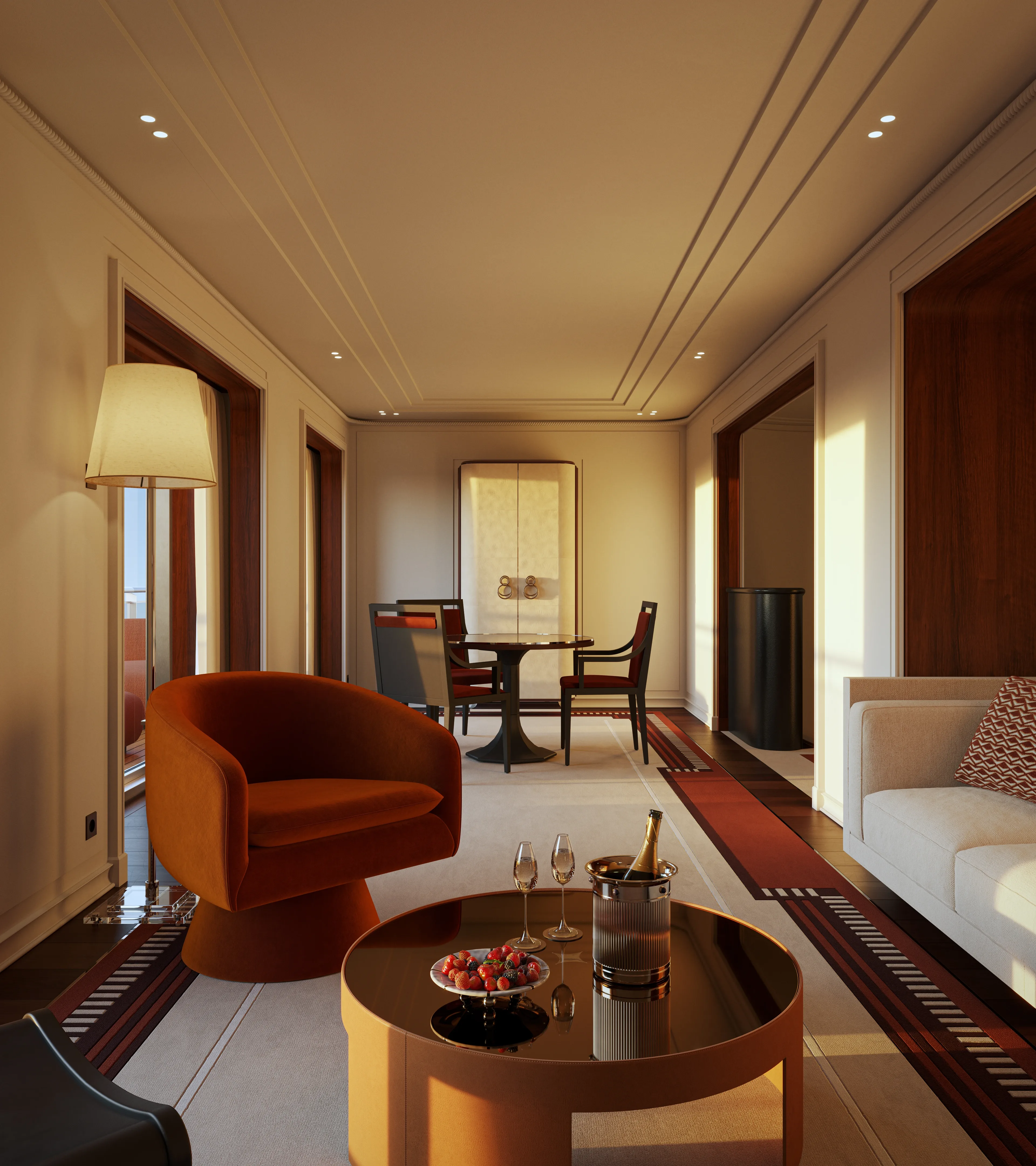Luxury suite with living room