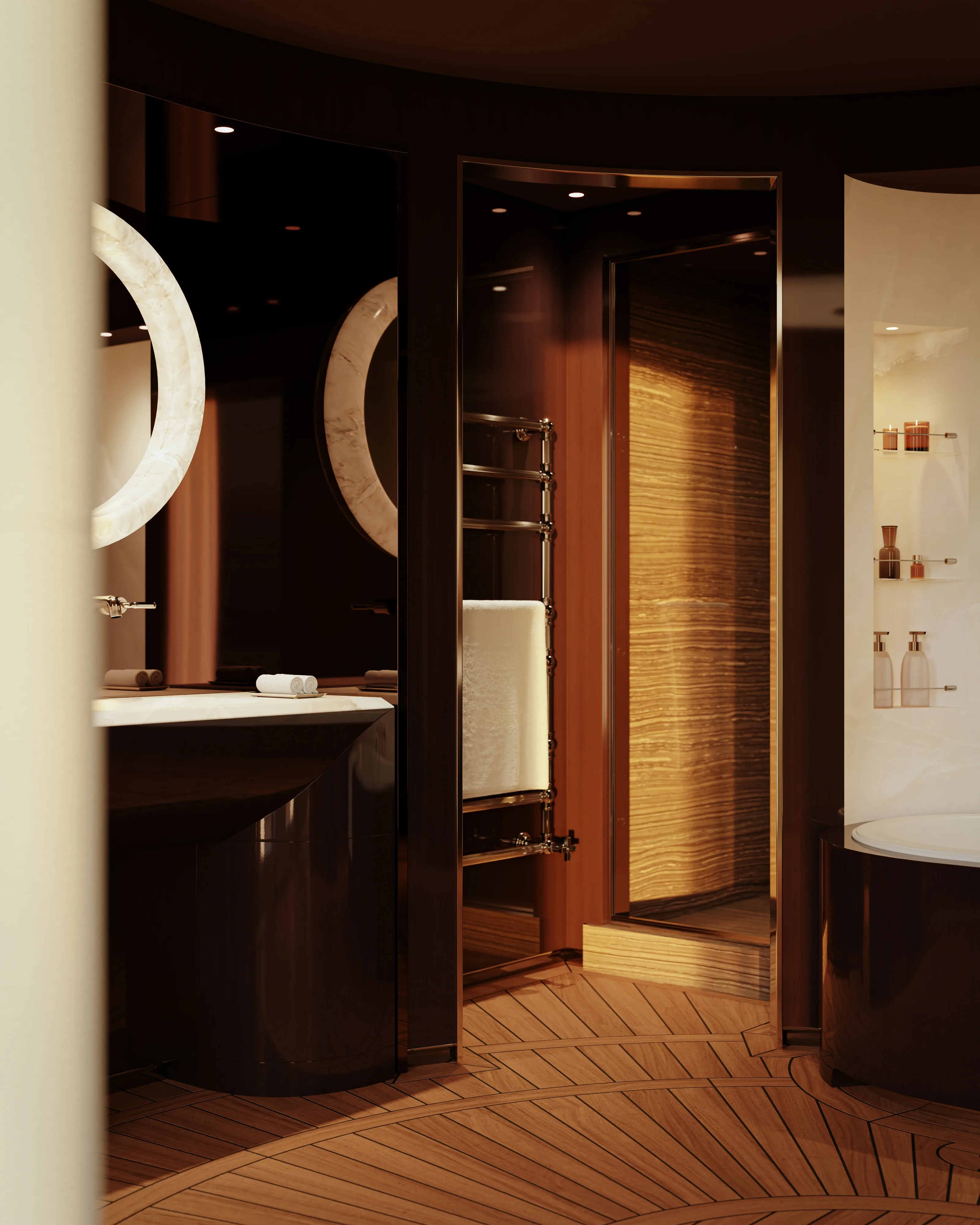 Penthouse suite with luxury bathroom