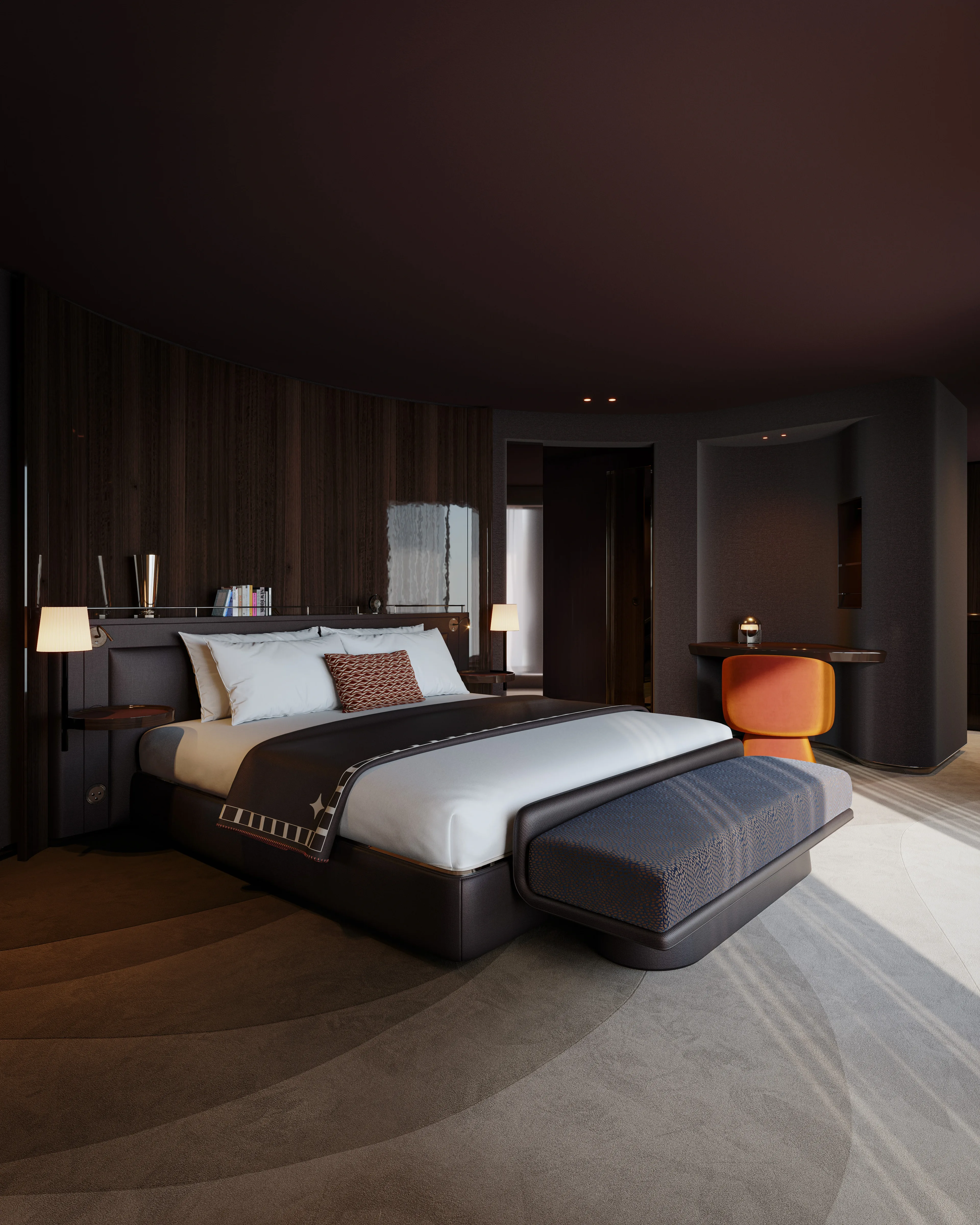 Master suite with king-size bed