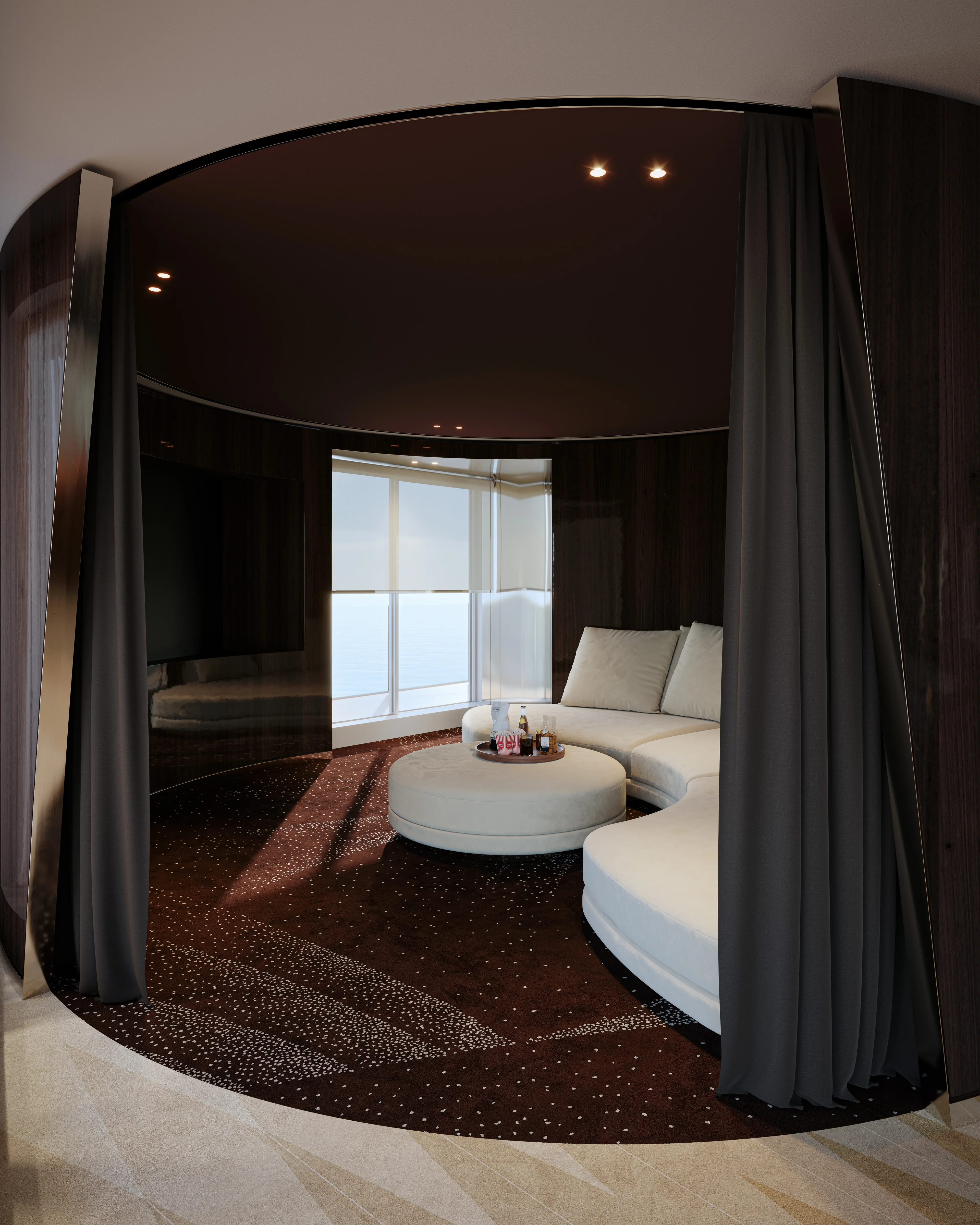 Penthouse suite with living room