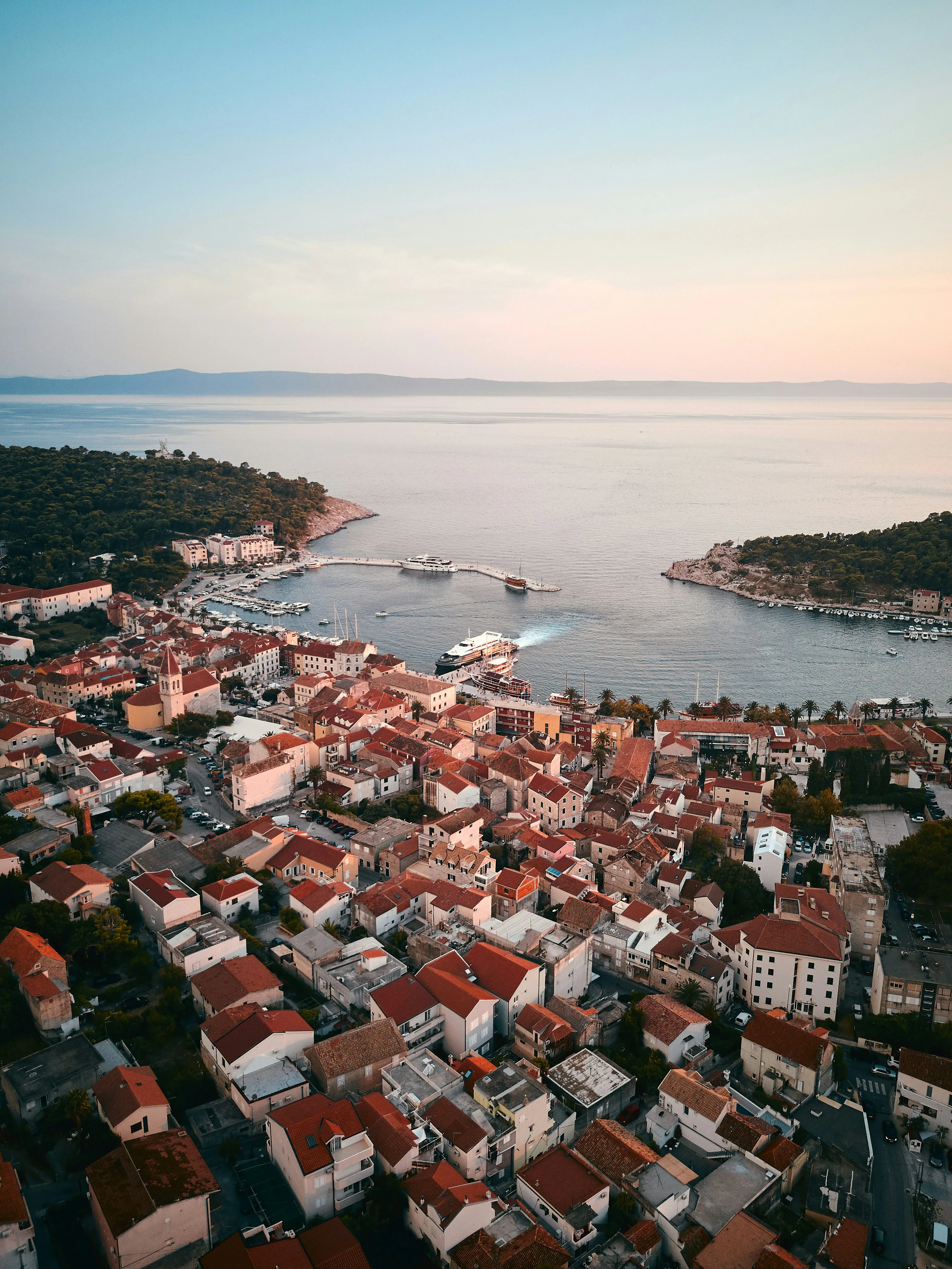 Aerial view of Korcula