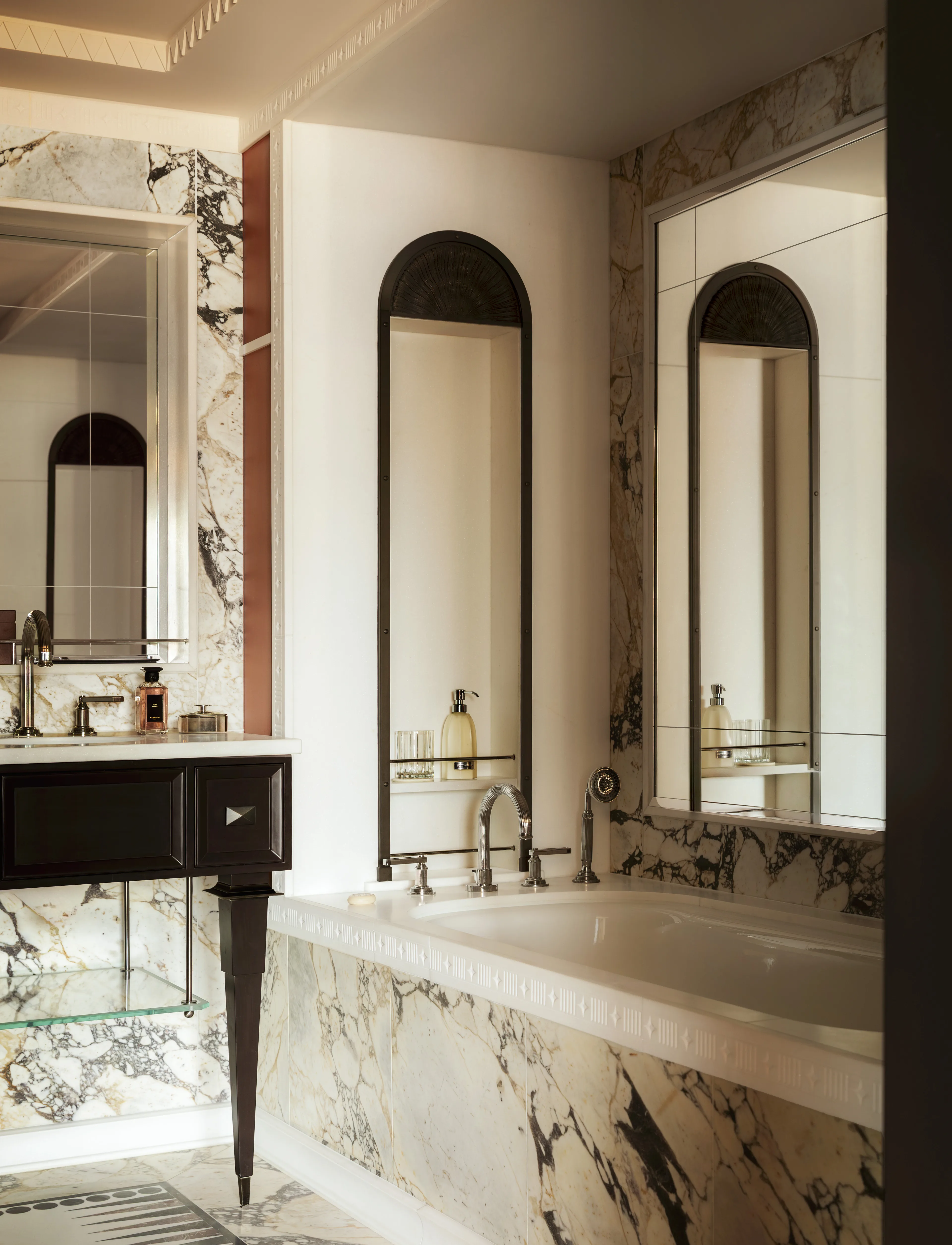 Luxury bathroom with marble