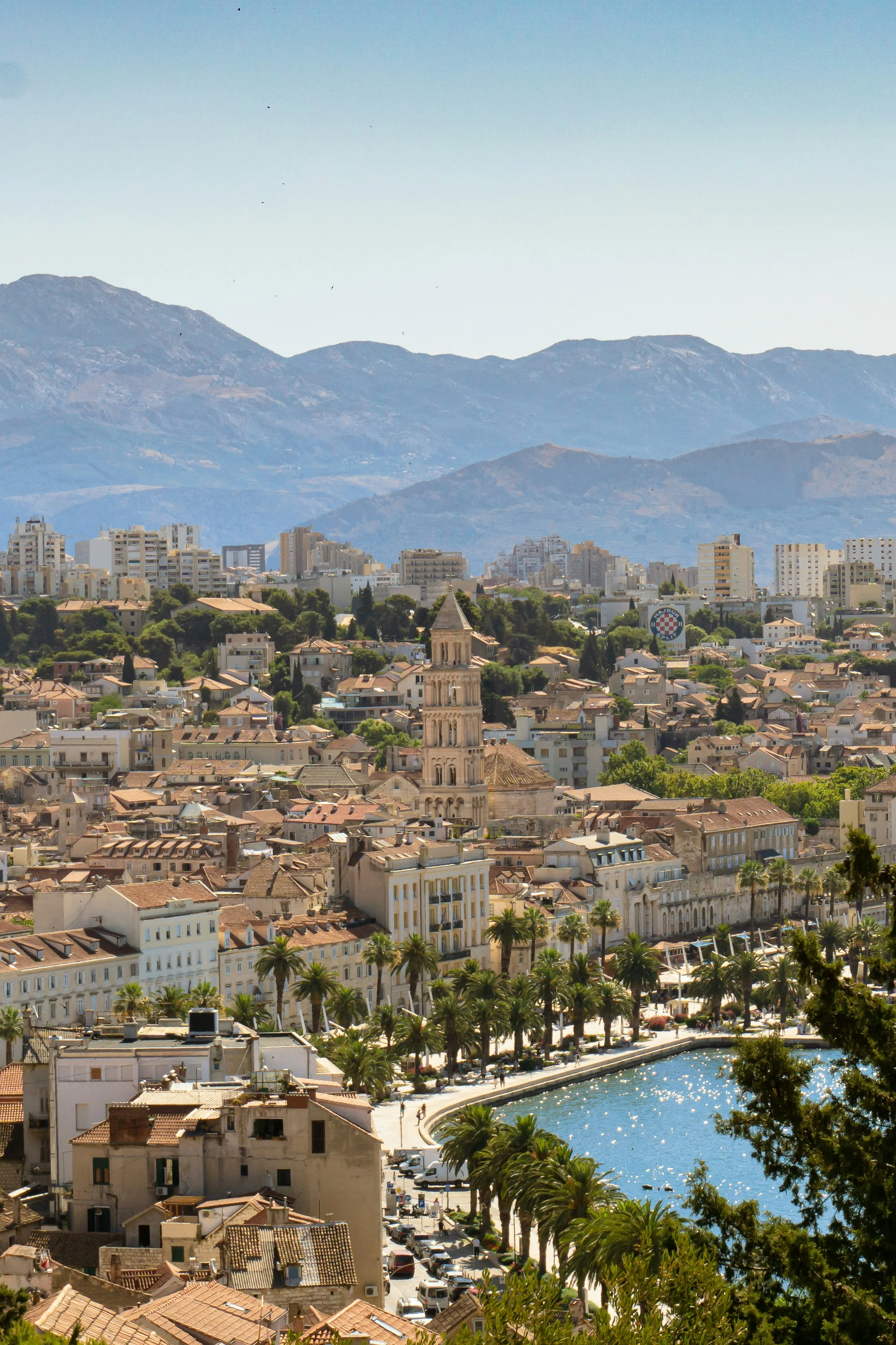 Aerial view on Split city