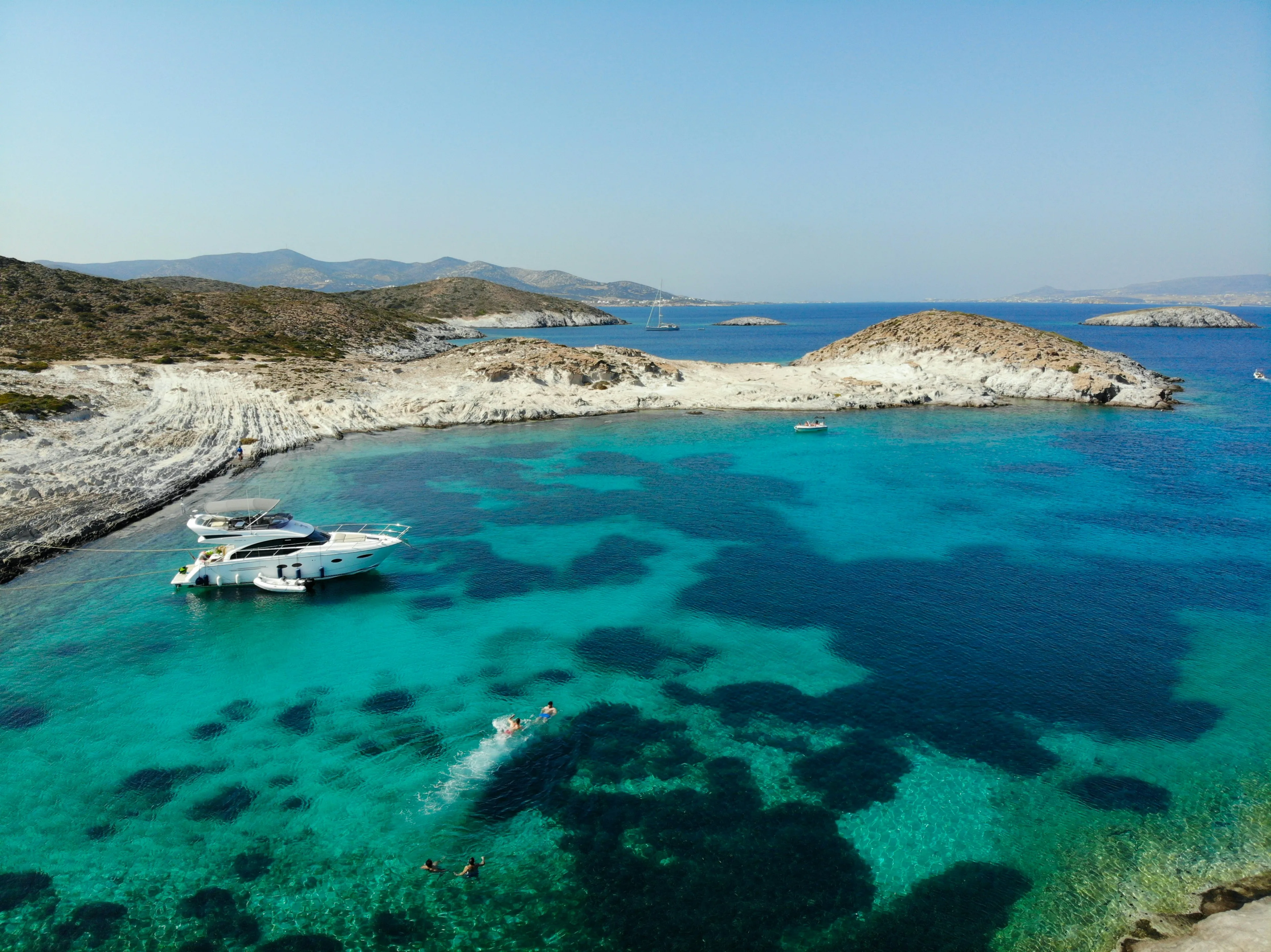Antiparos beach with crystal water