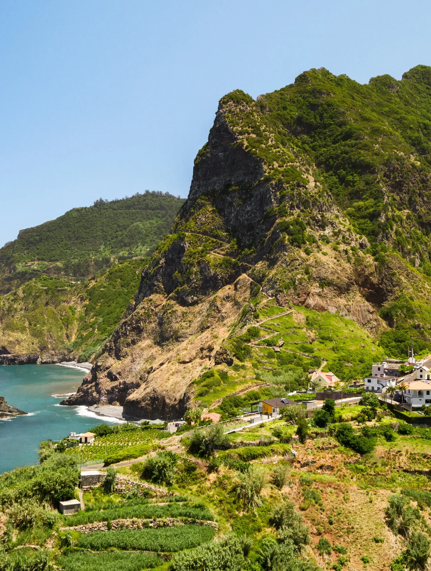 Mountains with nature and sea view