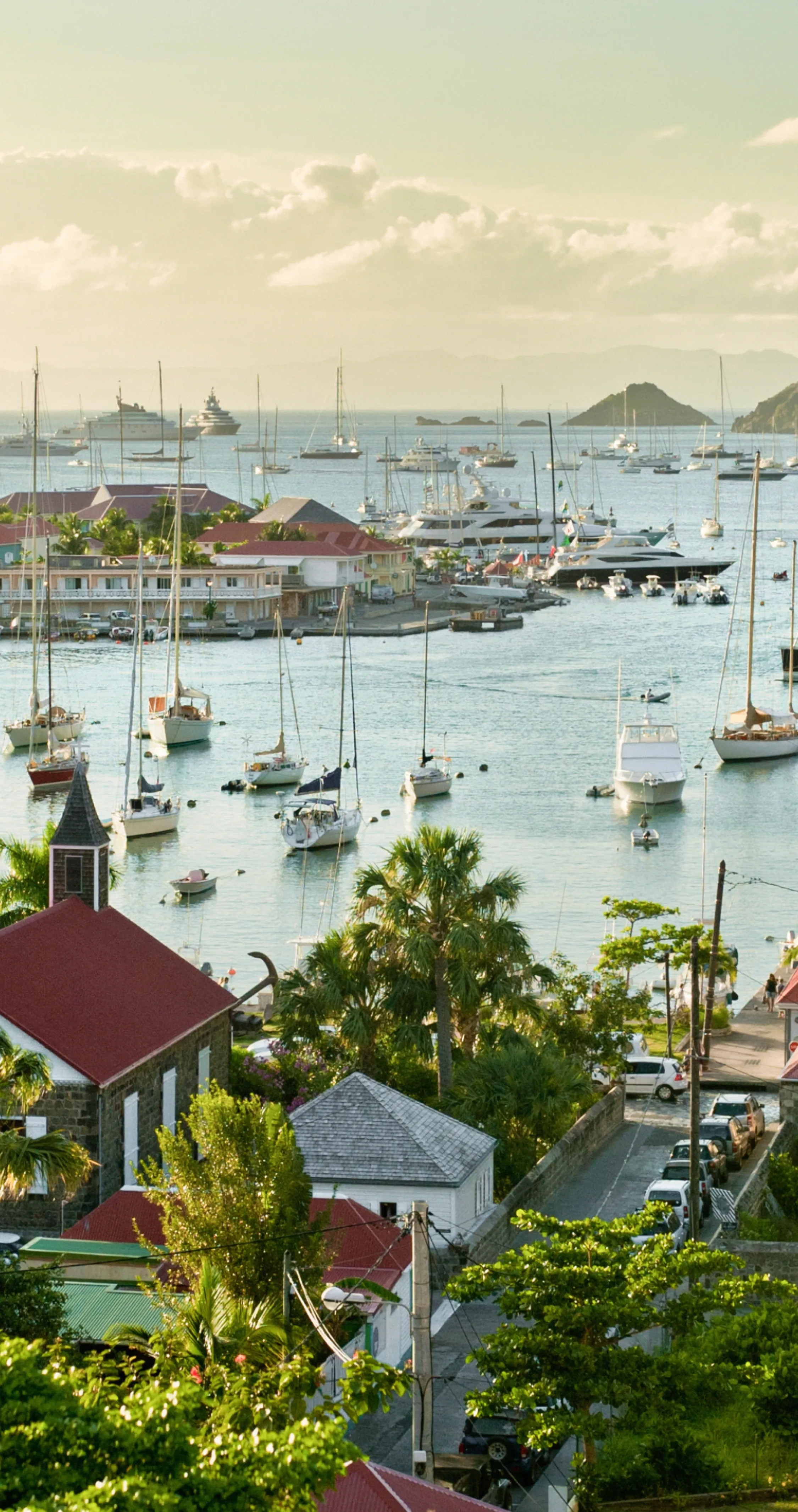Aerial view on the St Barth port