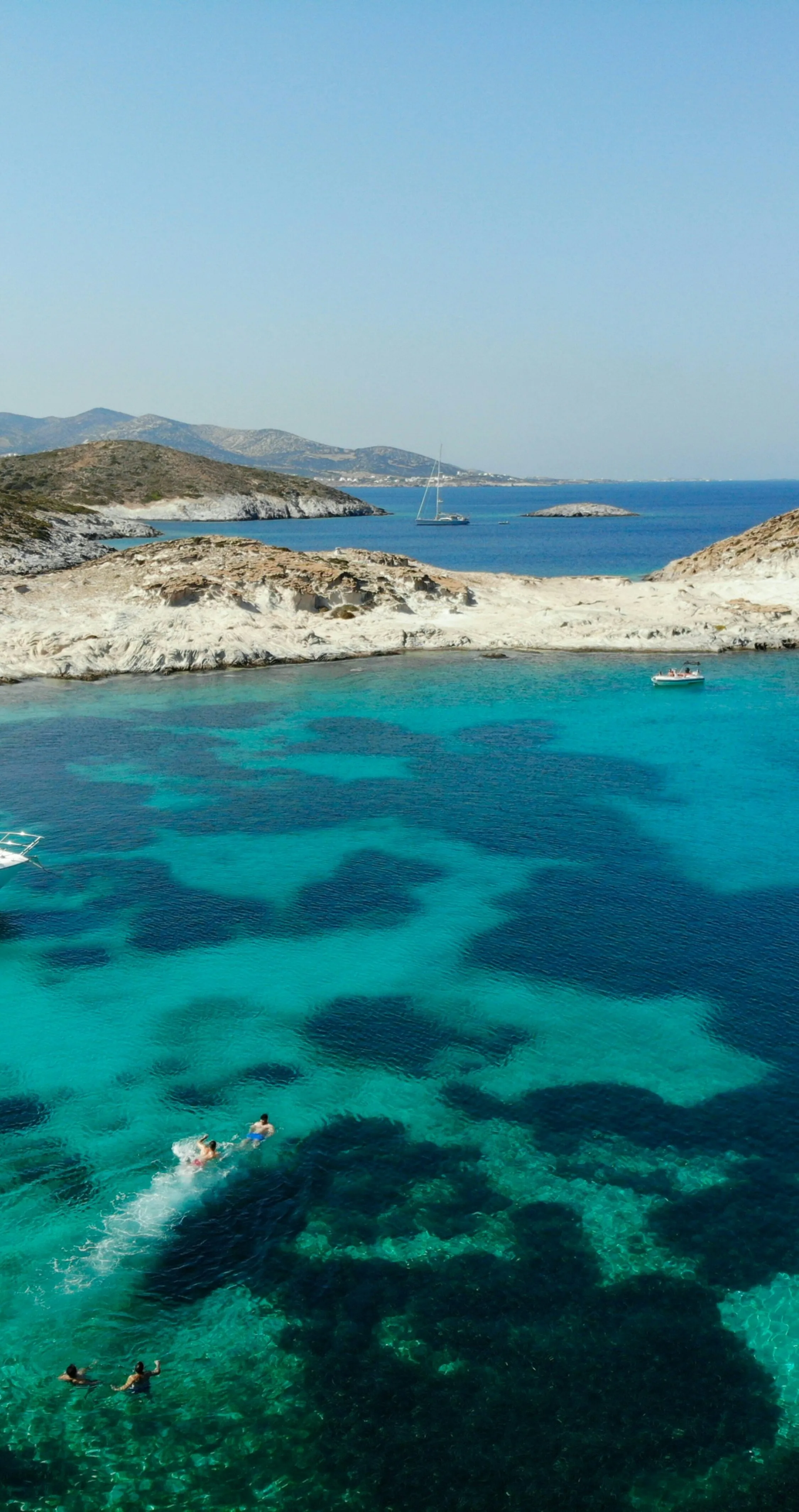 Antiparos beach with crystal water