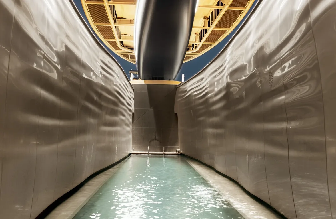 Lap pool aboard the yacht