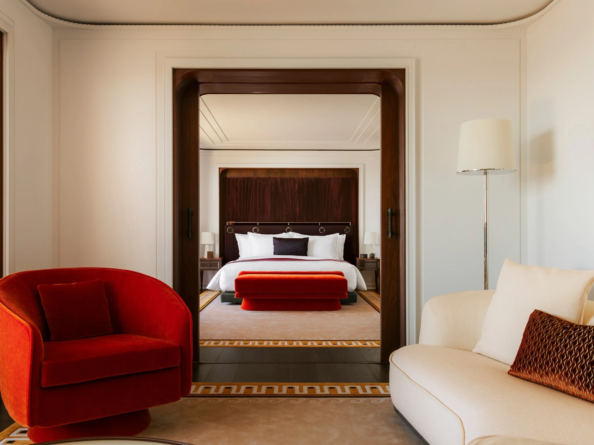 Exclusive yacht suite with terrace and sea view