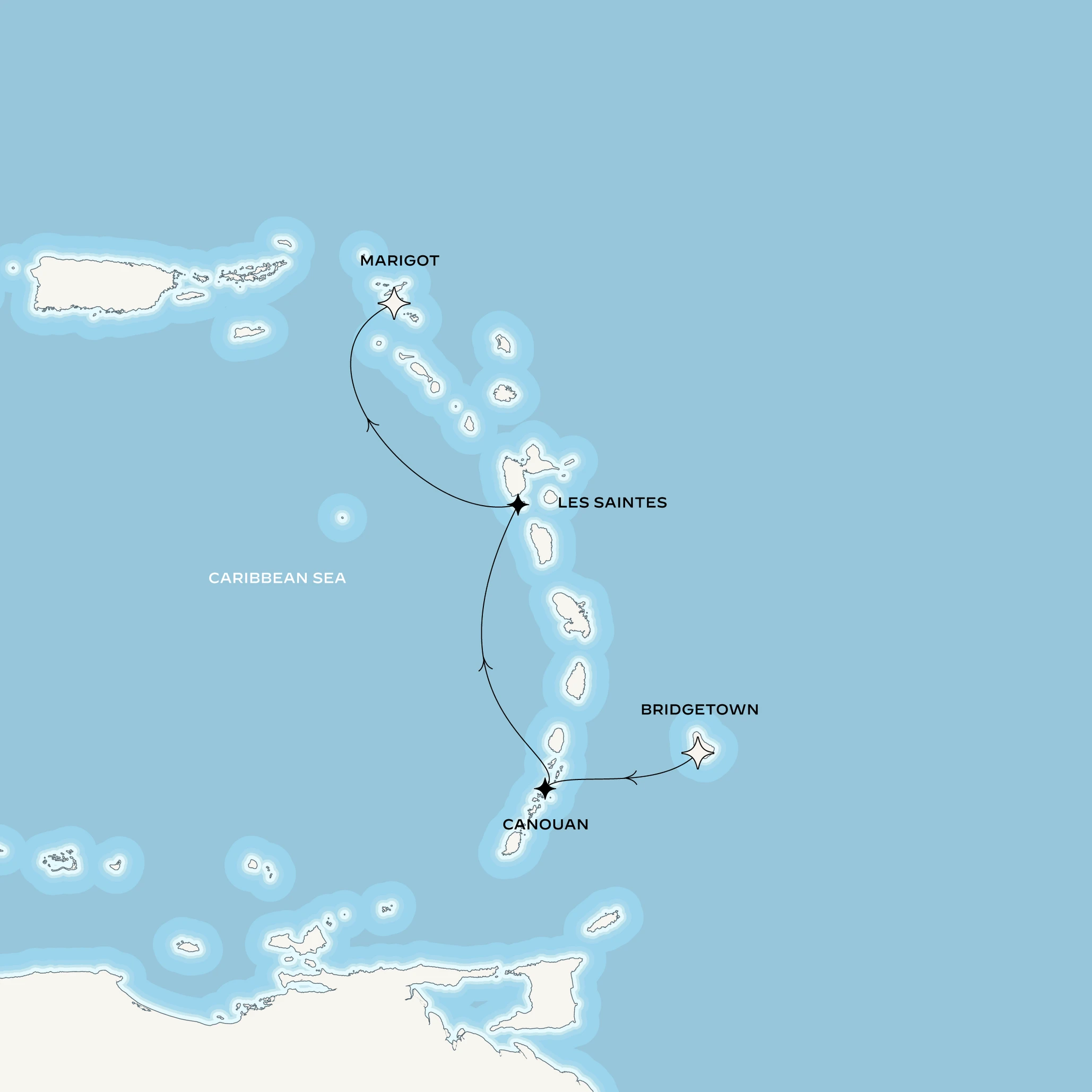 Map of the voyage
