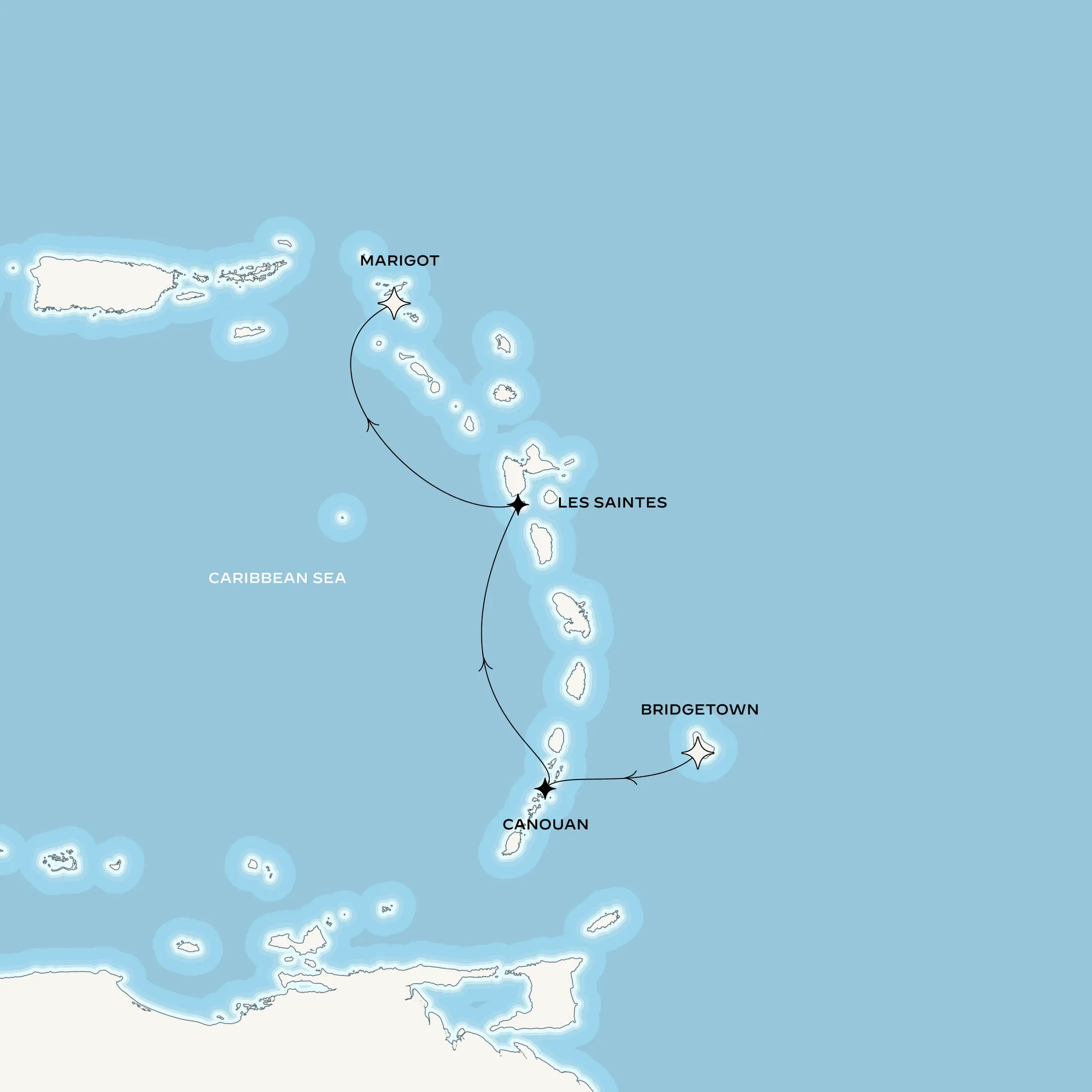 Map of the voyage