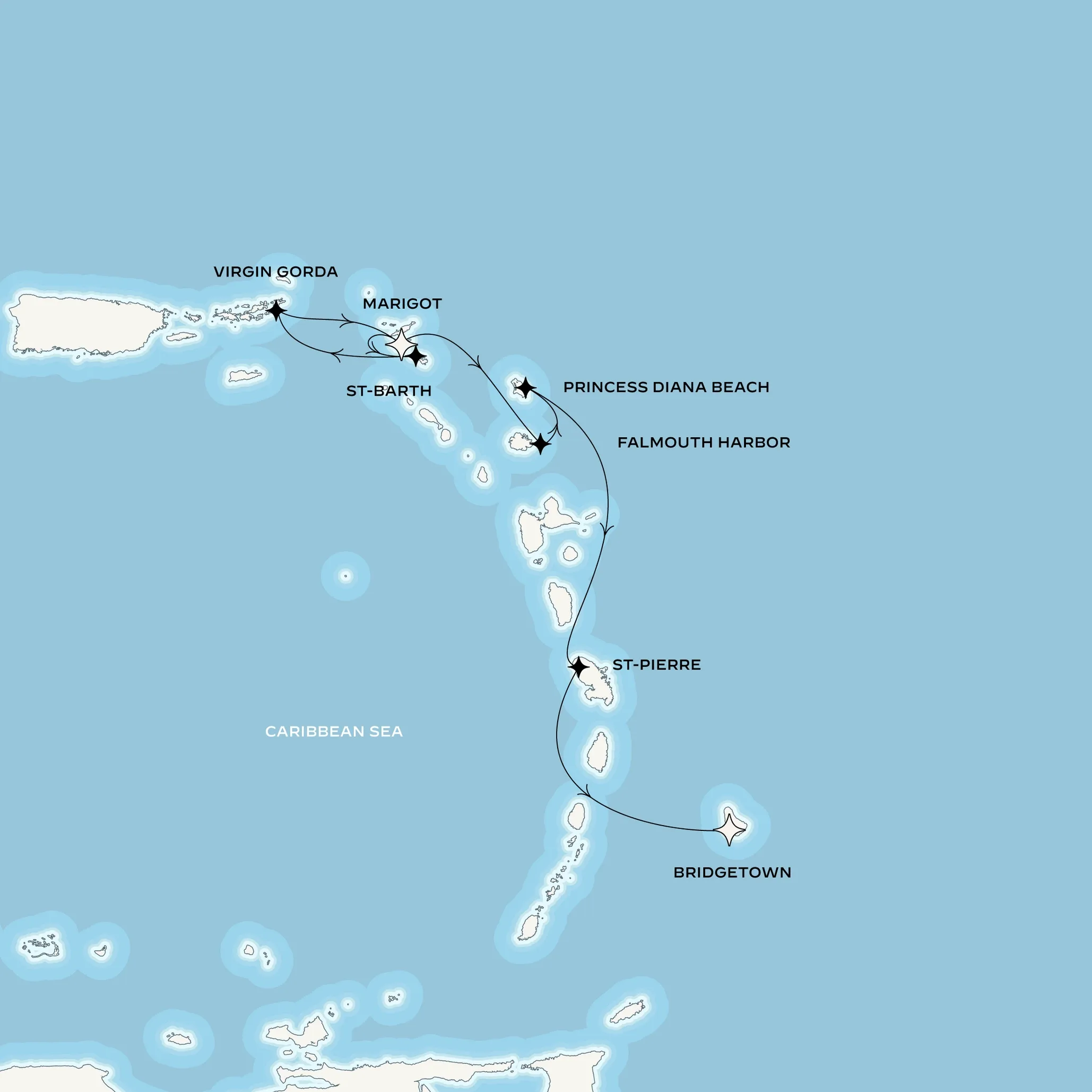 Map of the voyage