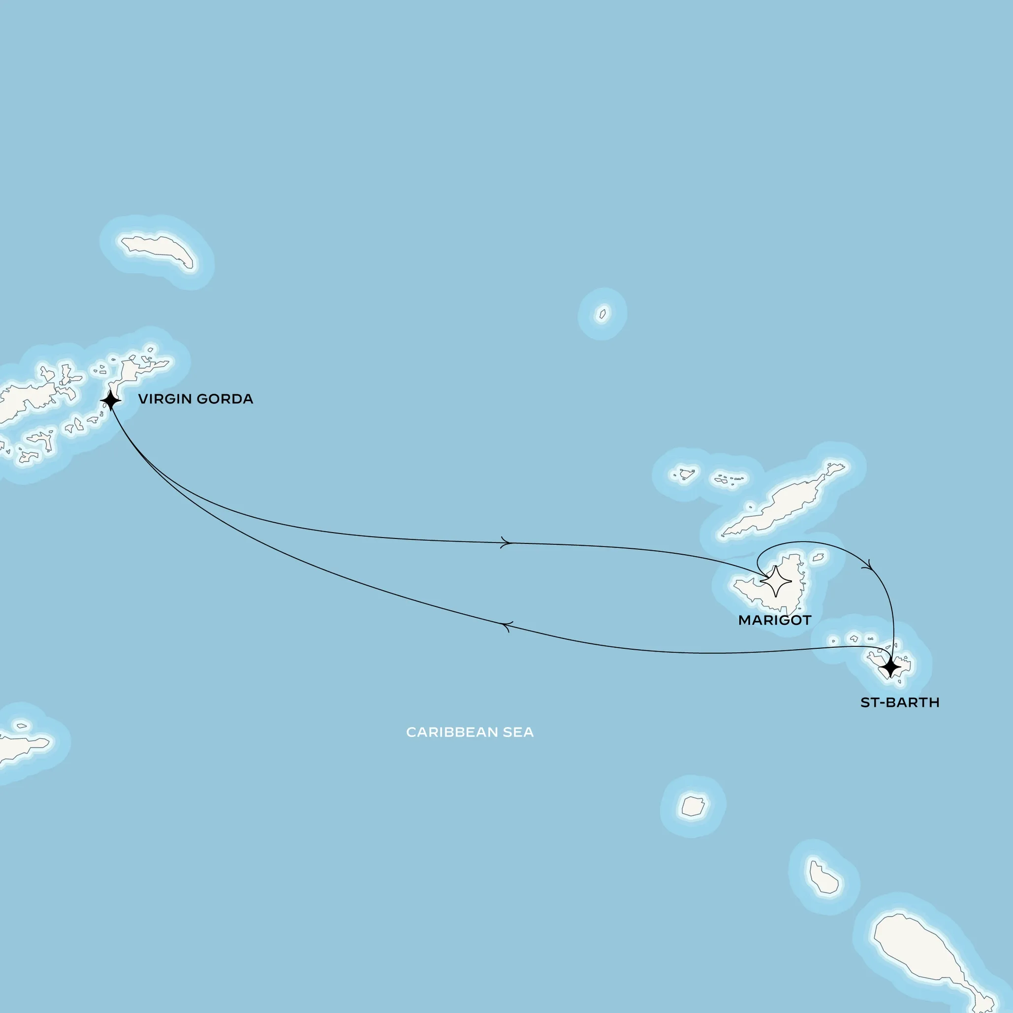 Map of the voyage