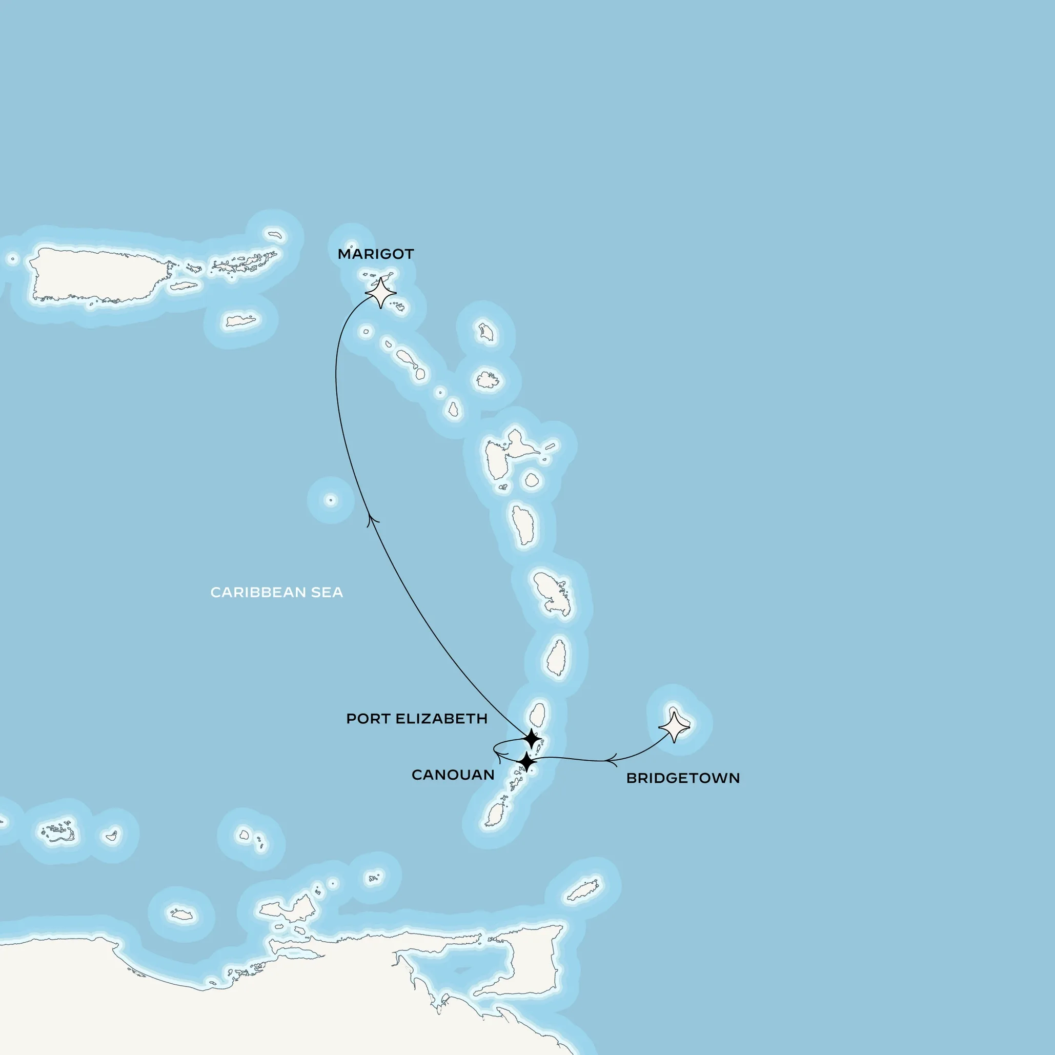 Map of the voyage