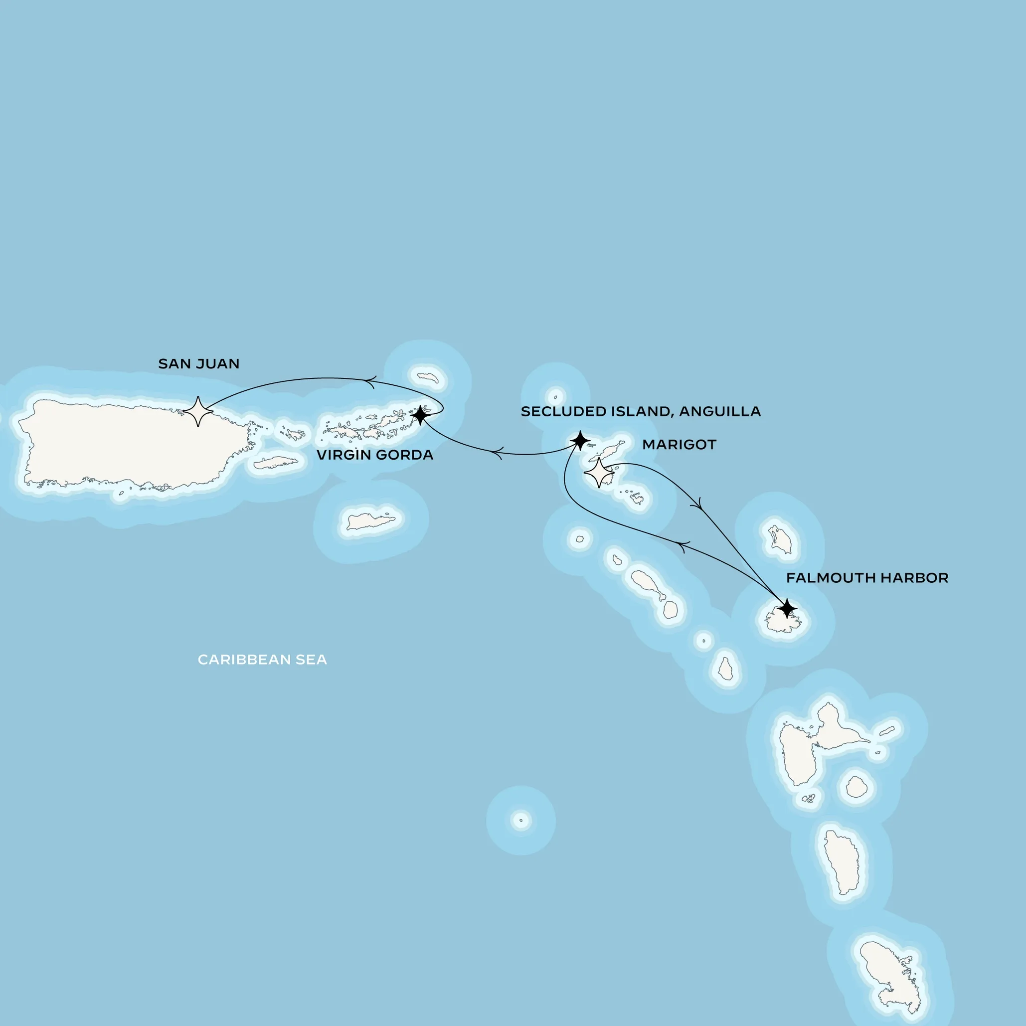 Map of the voyage