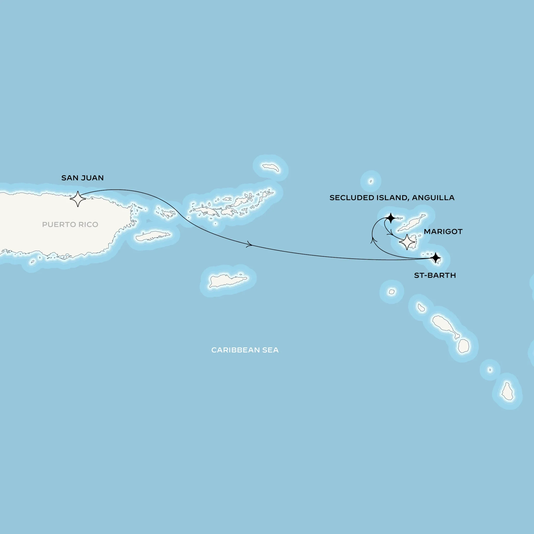 Map of the voyage