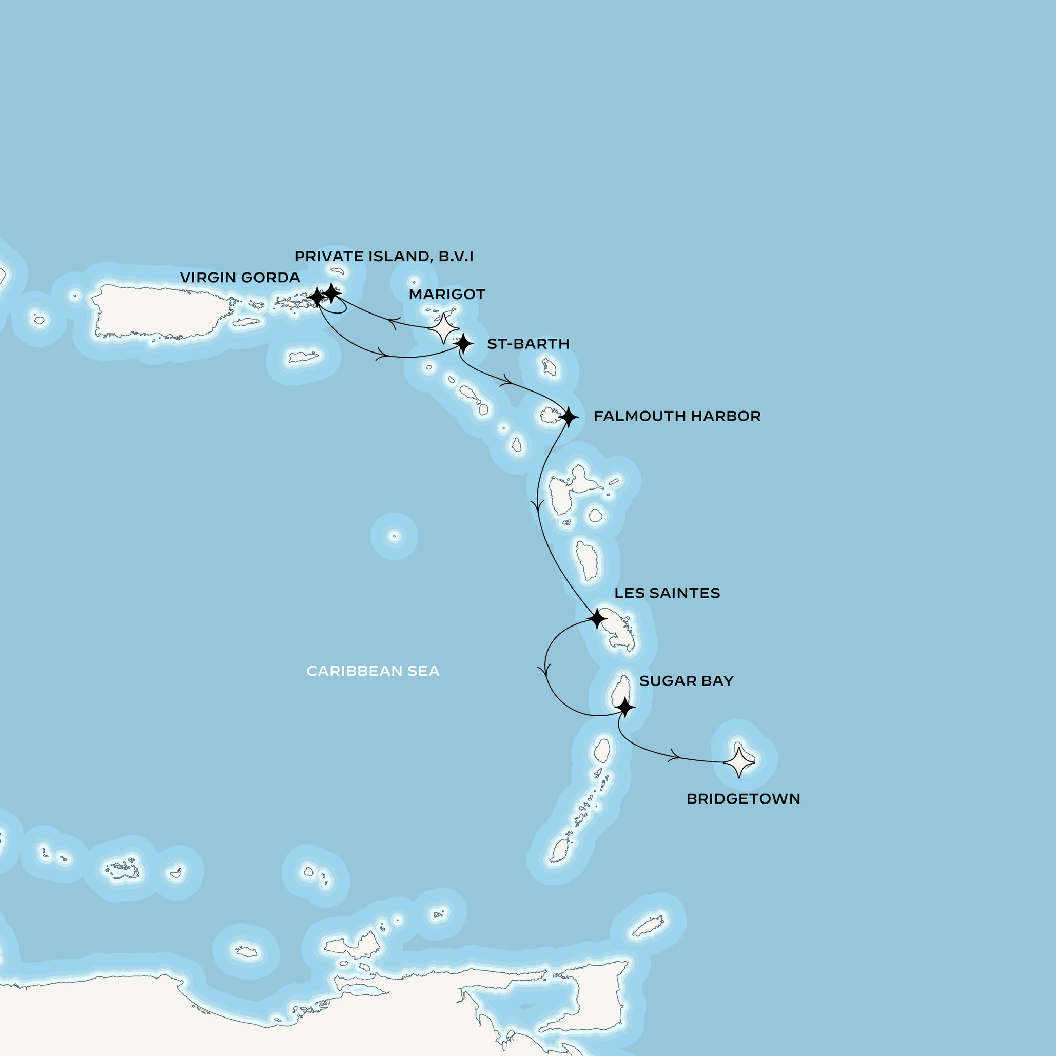 Map of the voyage