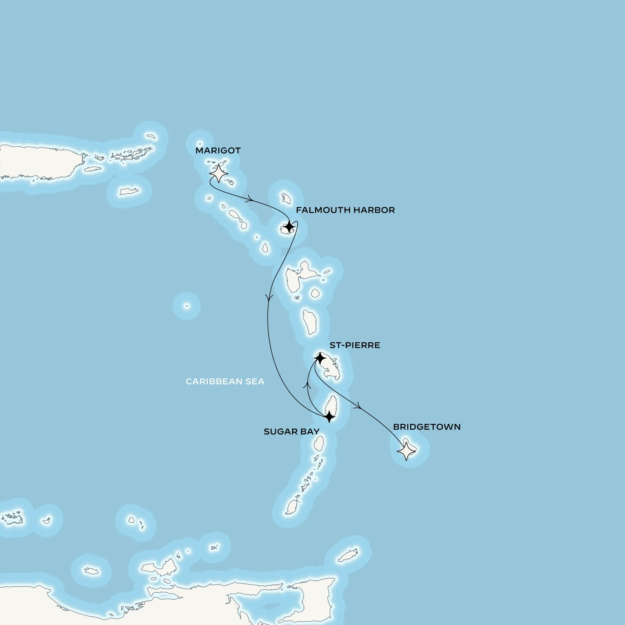 Map of the voyage