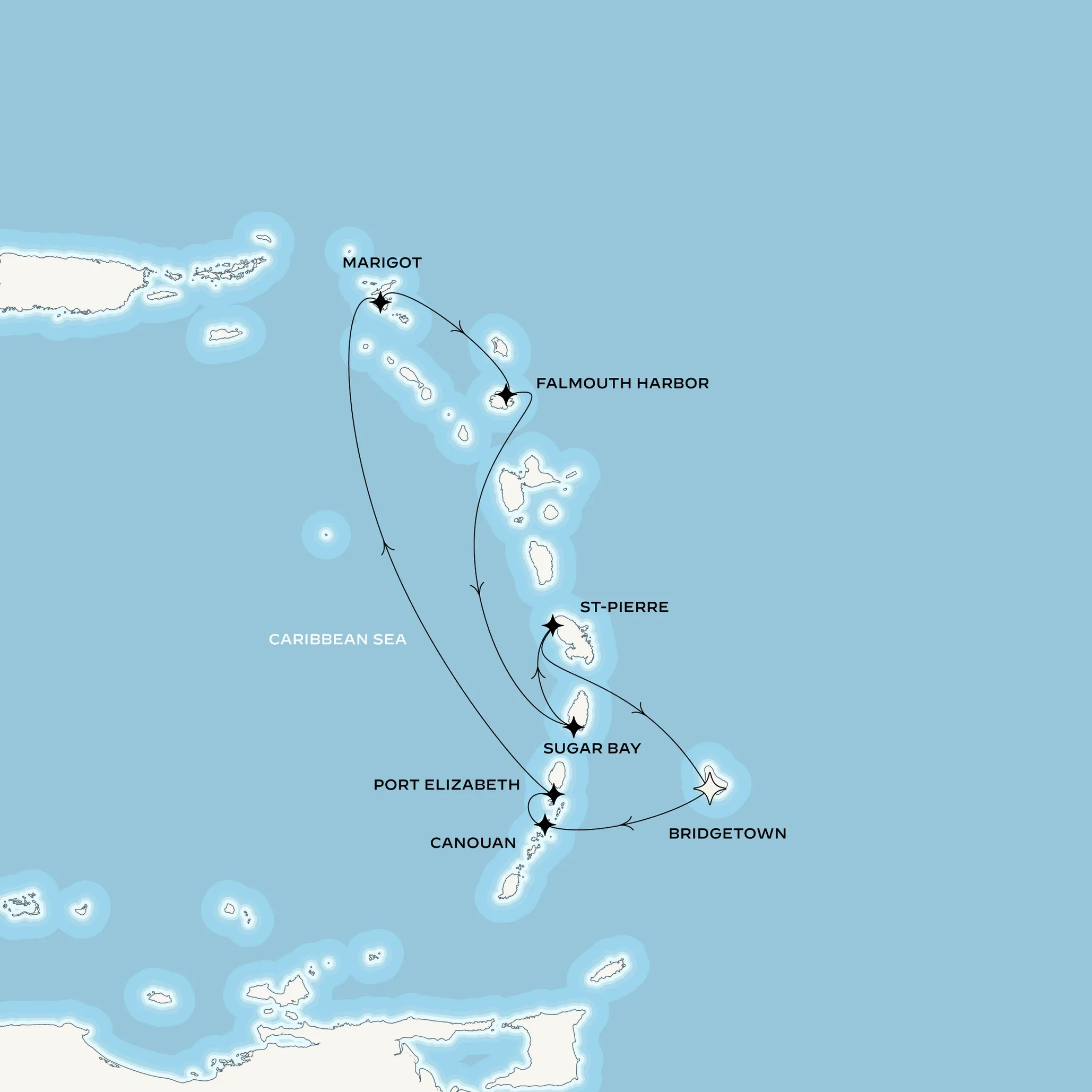 Map of the voyage
