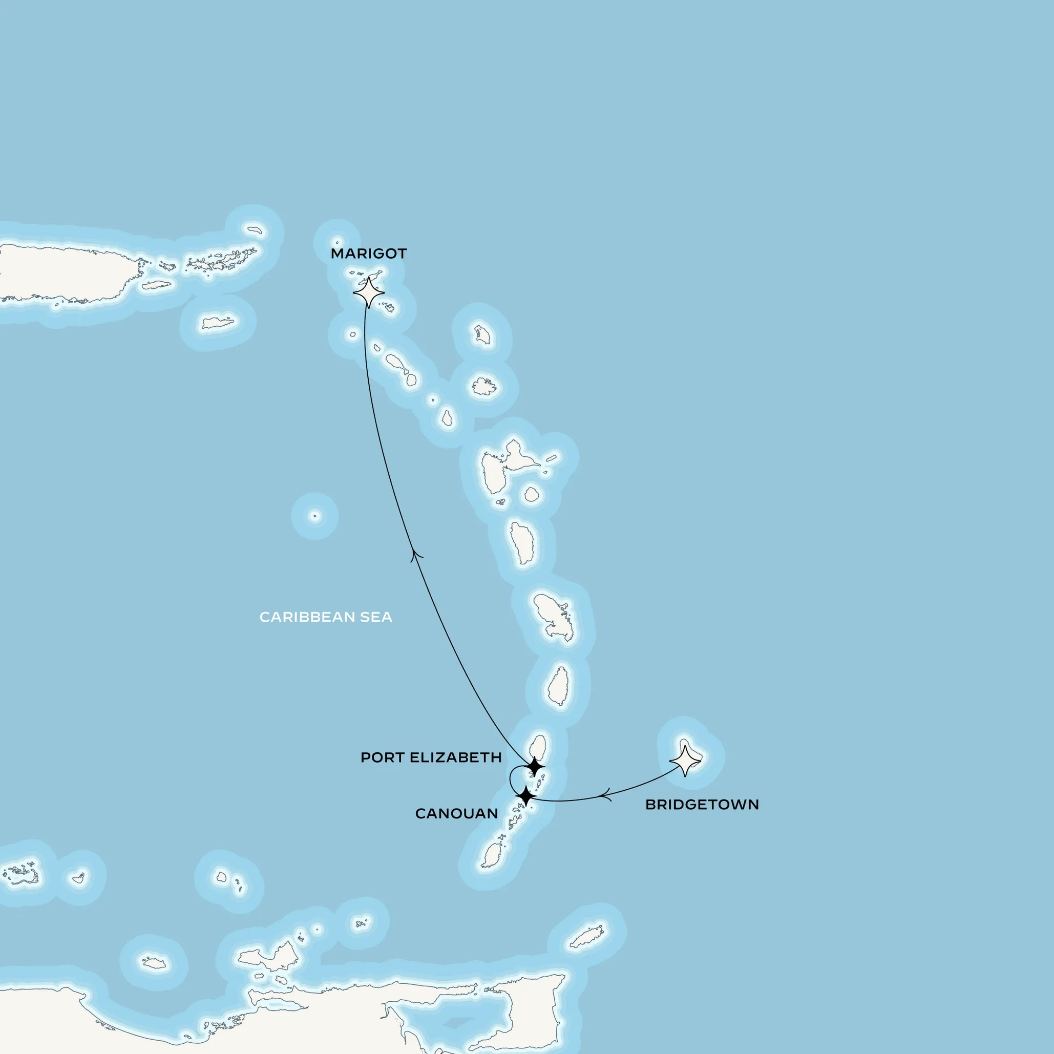 Map of the voyage