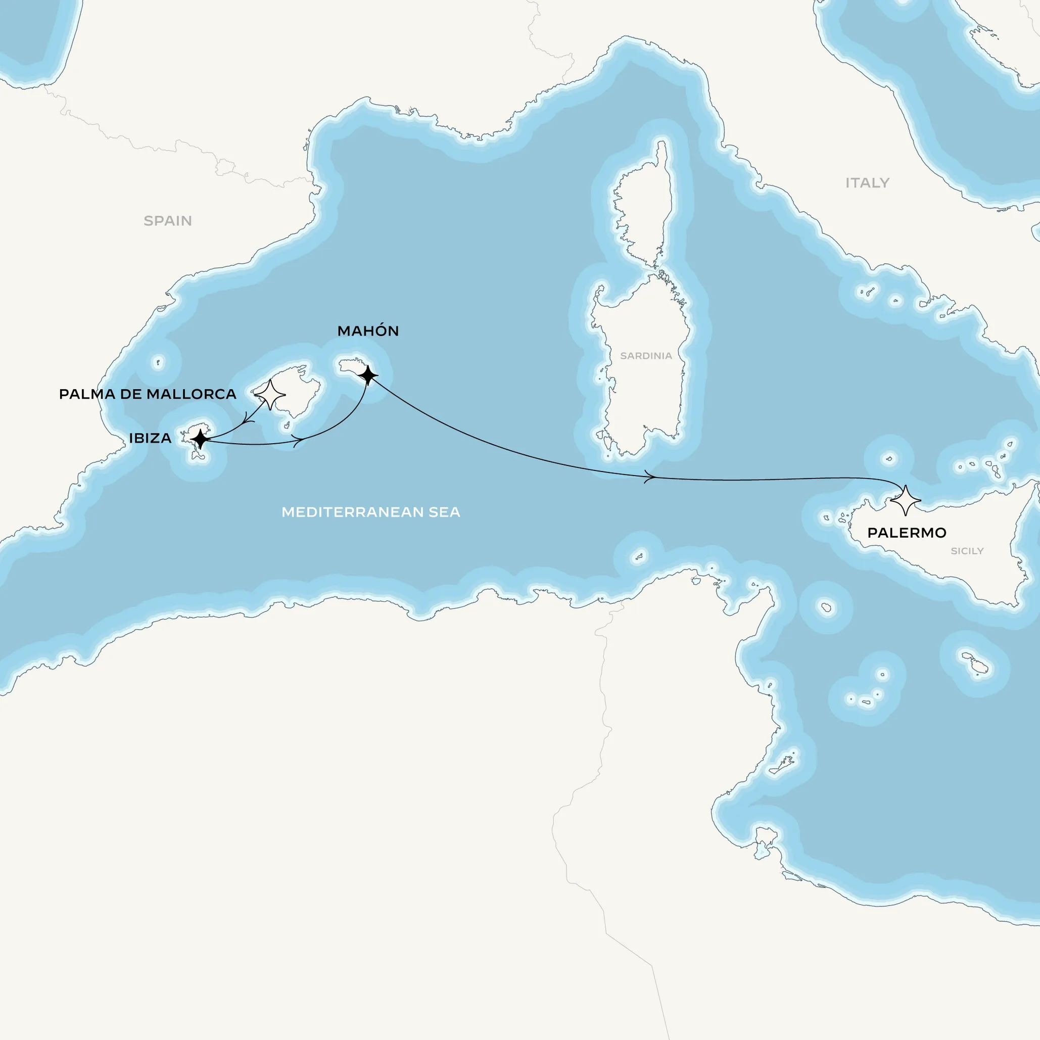 Map of the voyage