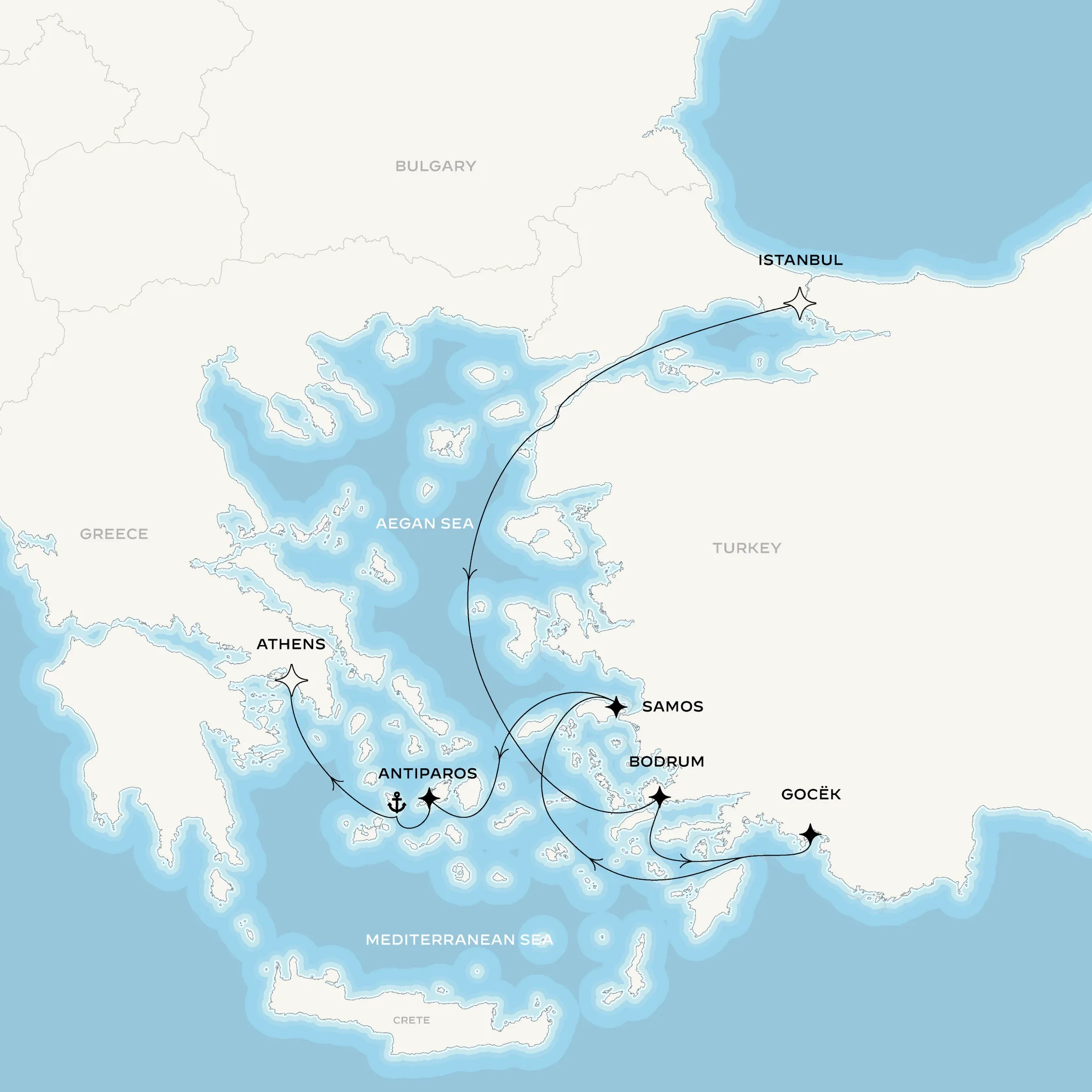 Map of the voyage