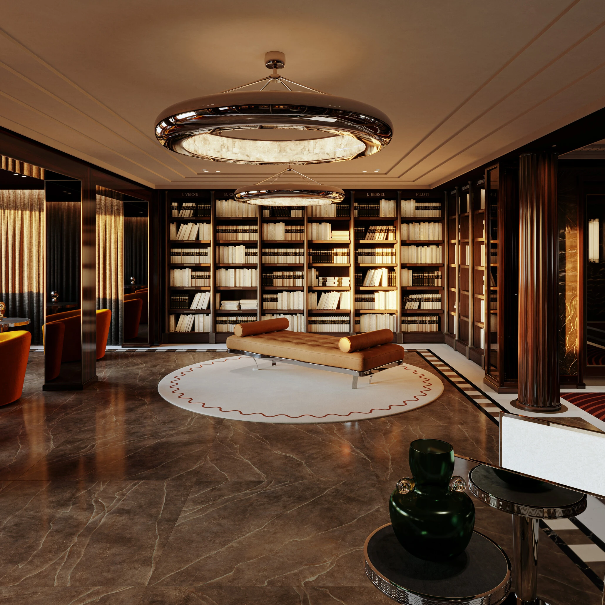 Corinthian art deco bibliotheque