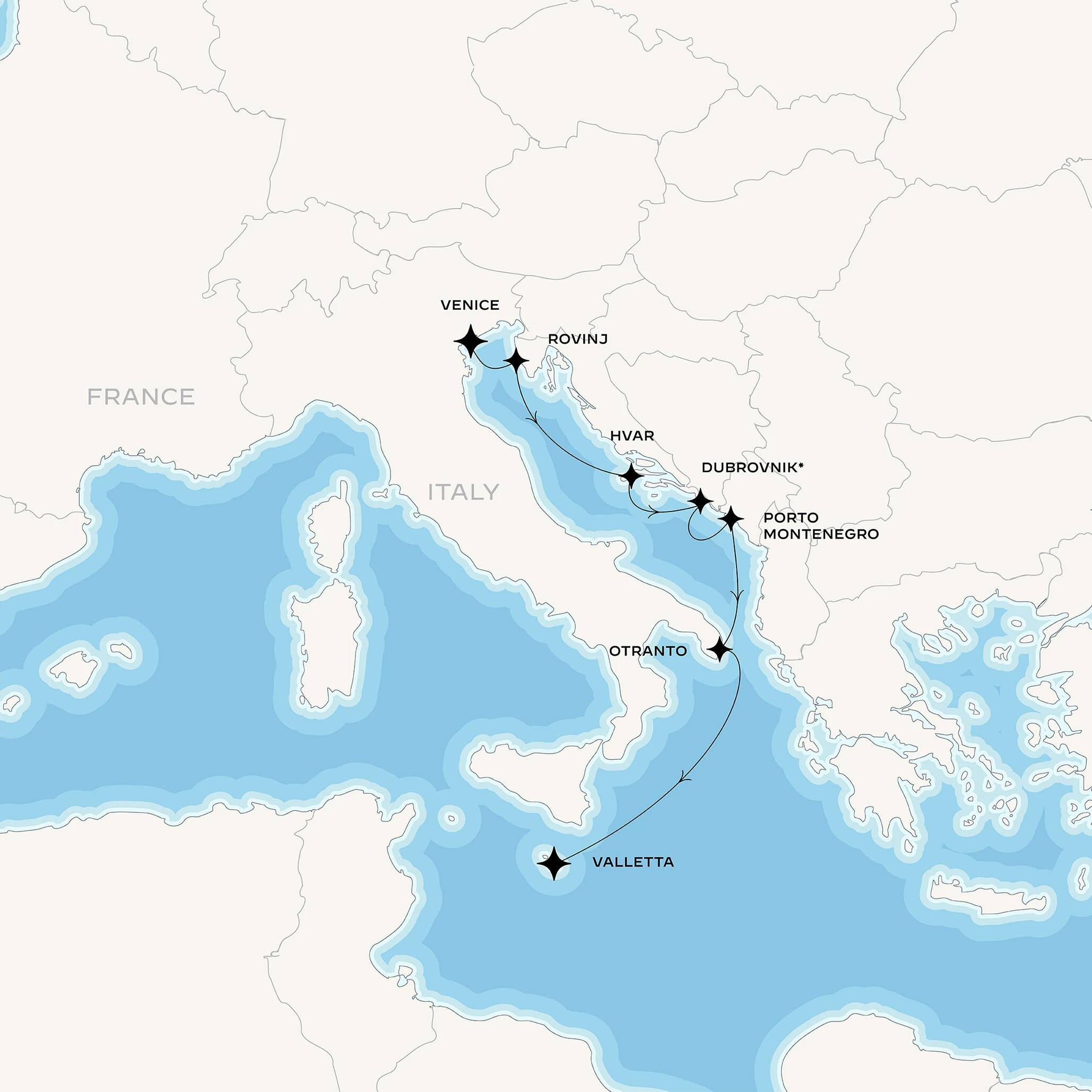 Adriatic Coast map