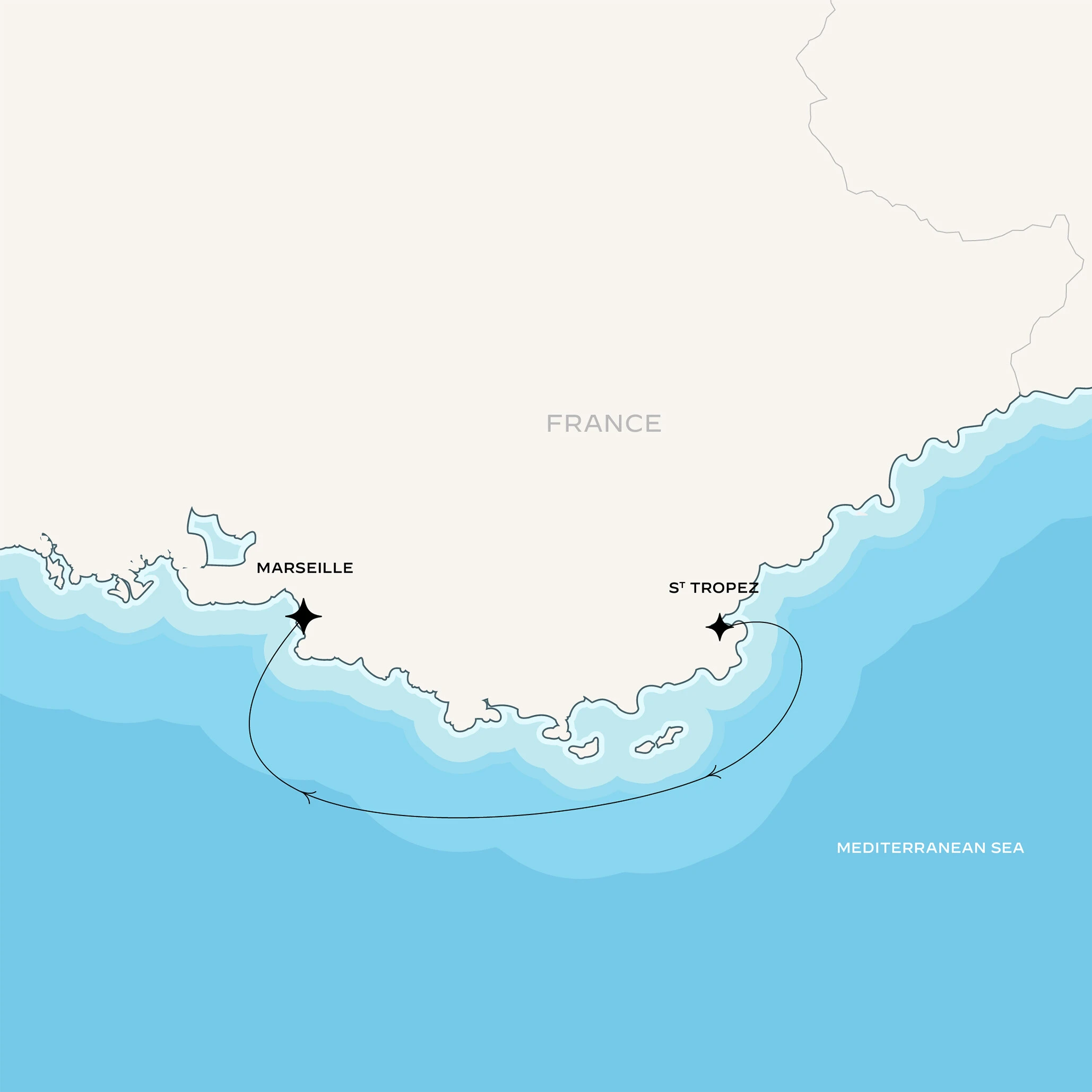 Les voiles de Saint-Tropez map