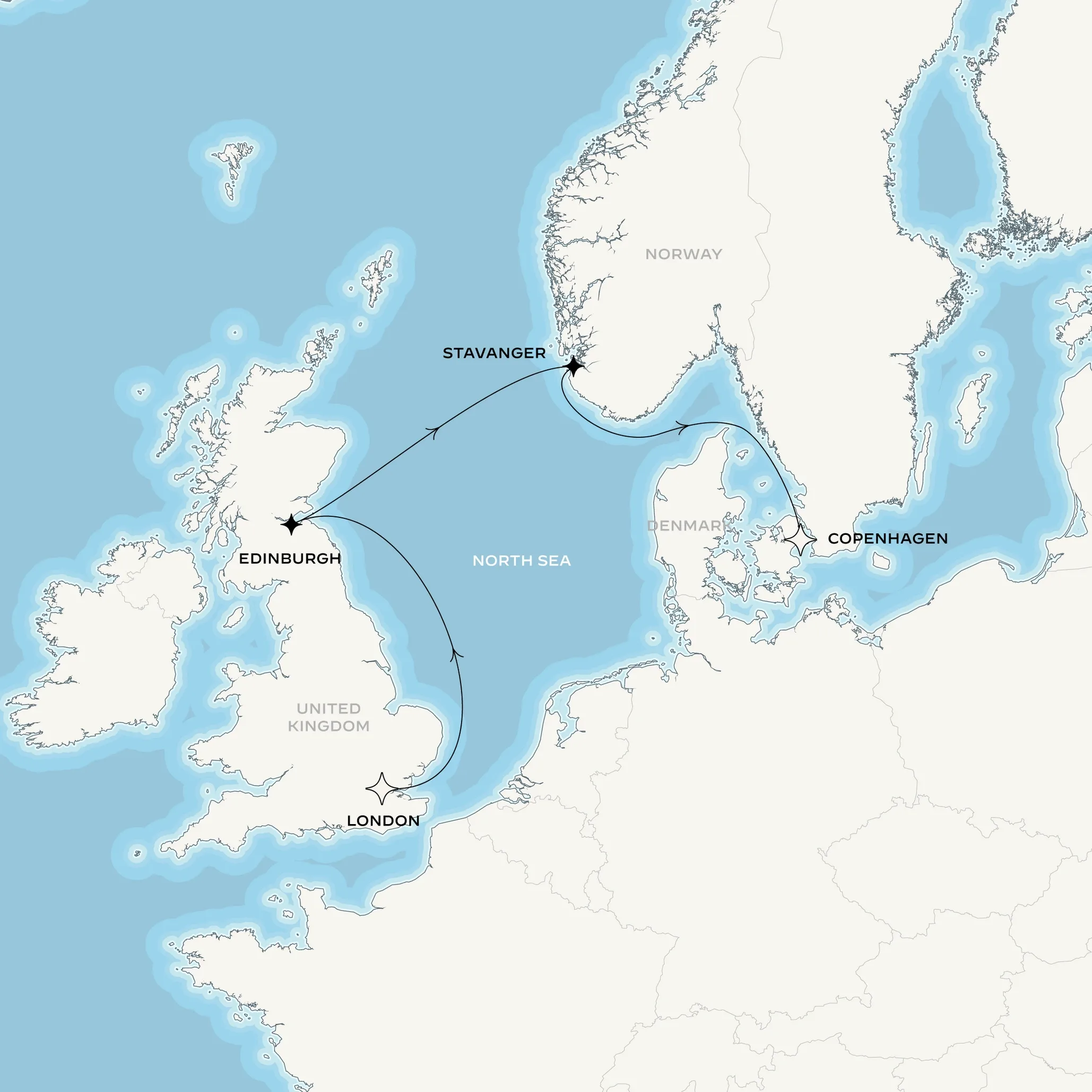 Map of the voyage