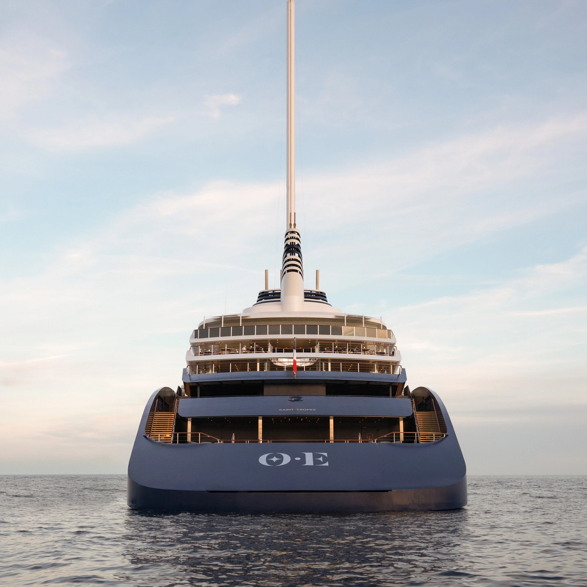 Back view of the yacht