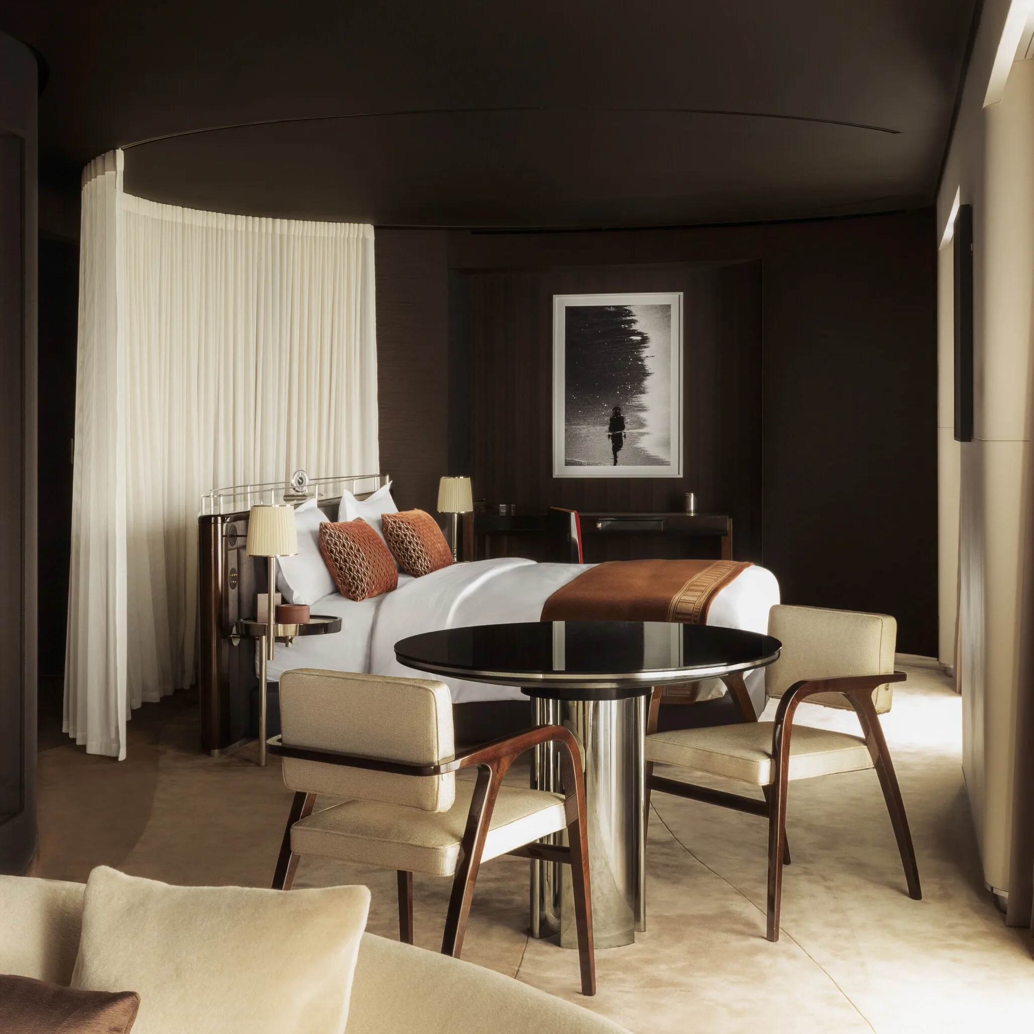 Luxury suite with dining room and king size bed