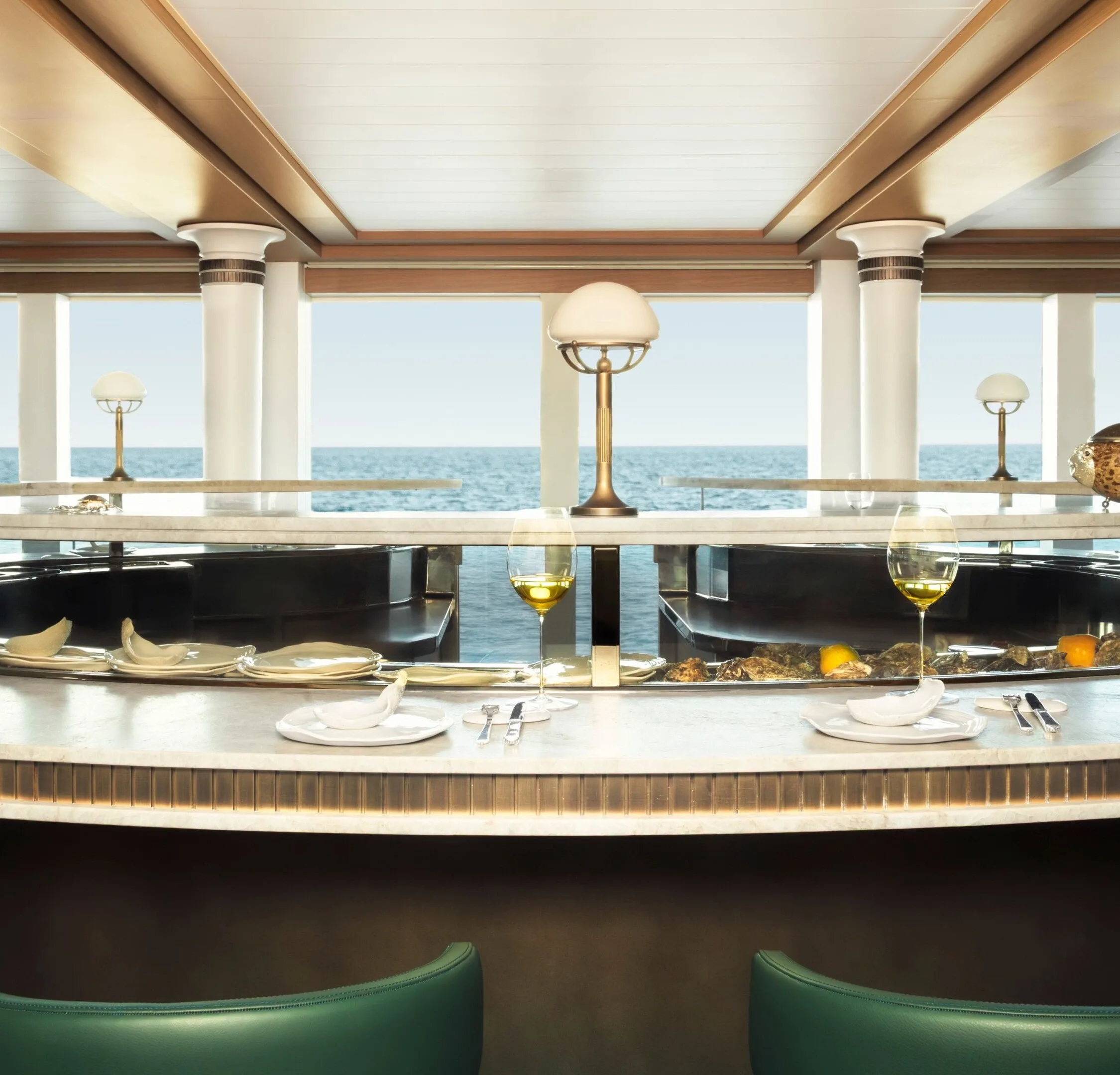 Seafood restaurant with sea view