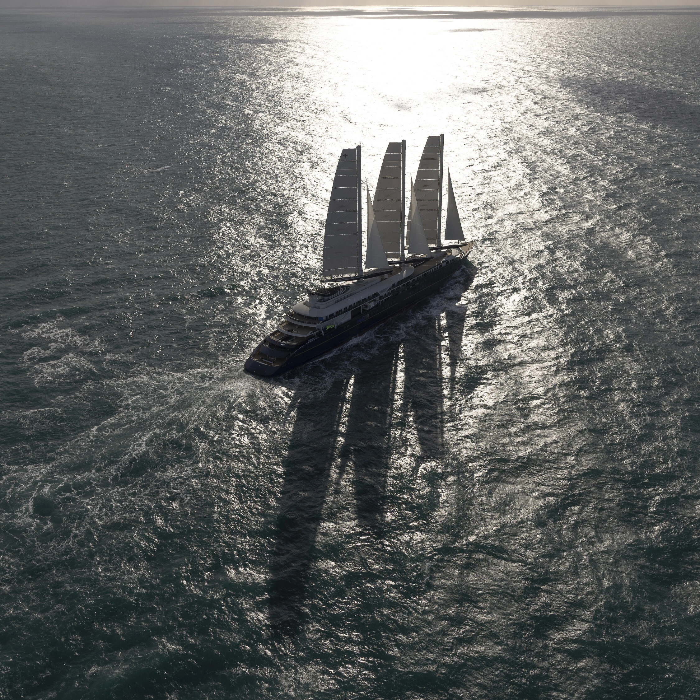 Corinthian Yacht sailing in the open sea