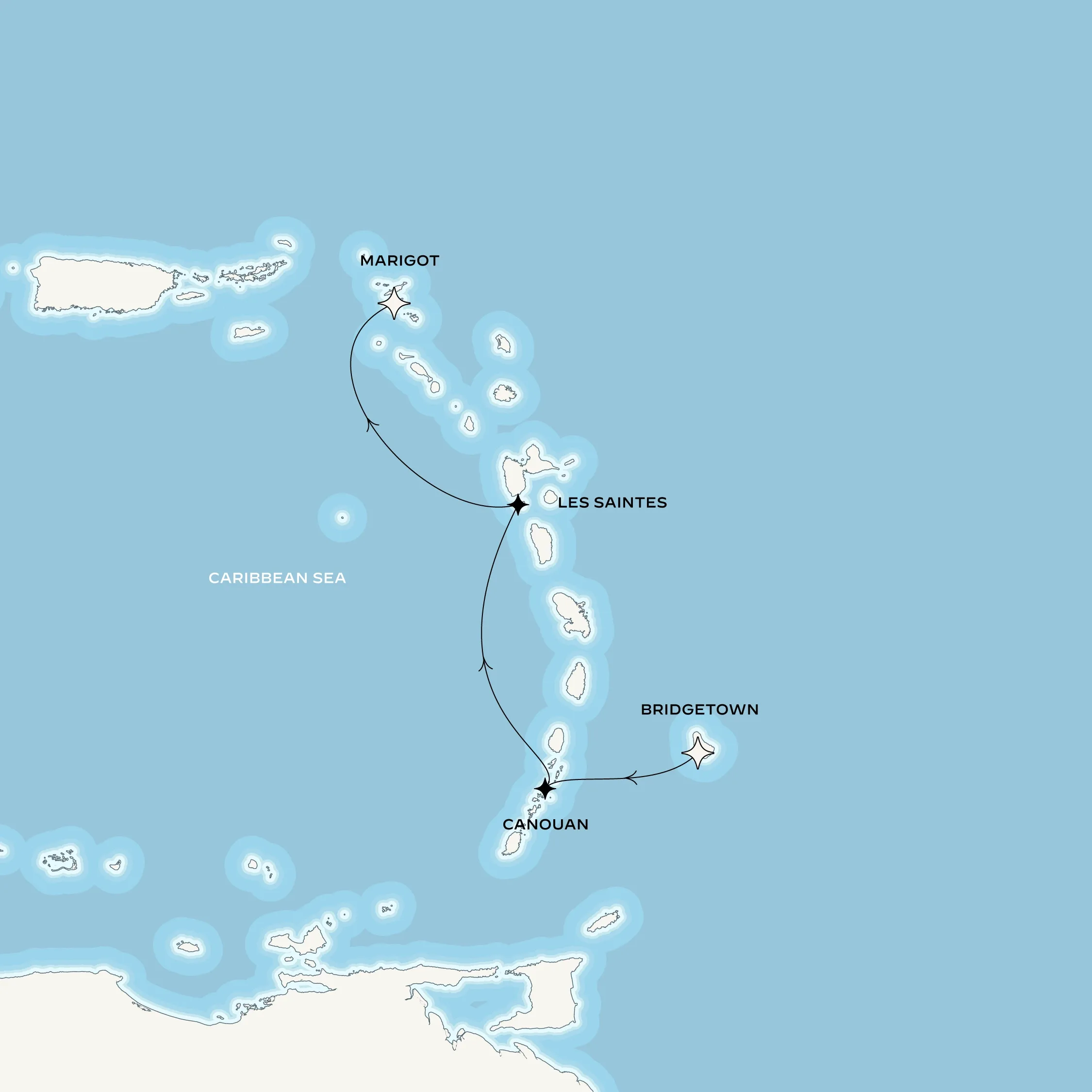 Map of the voyage