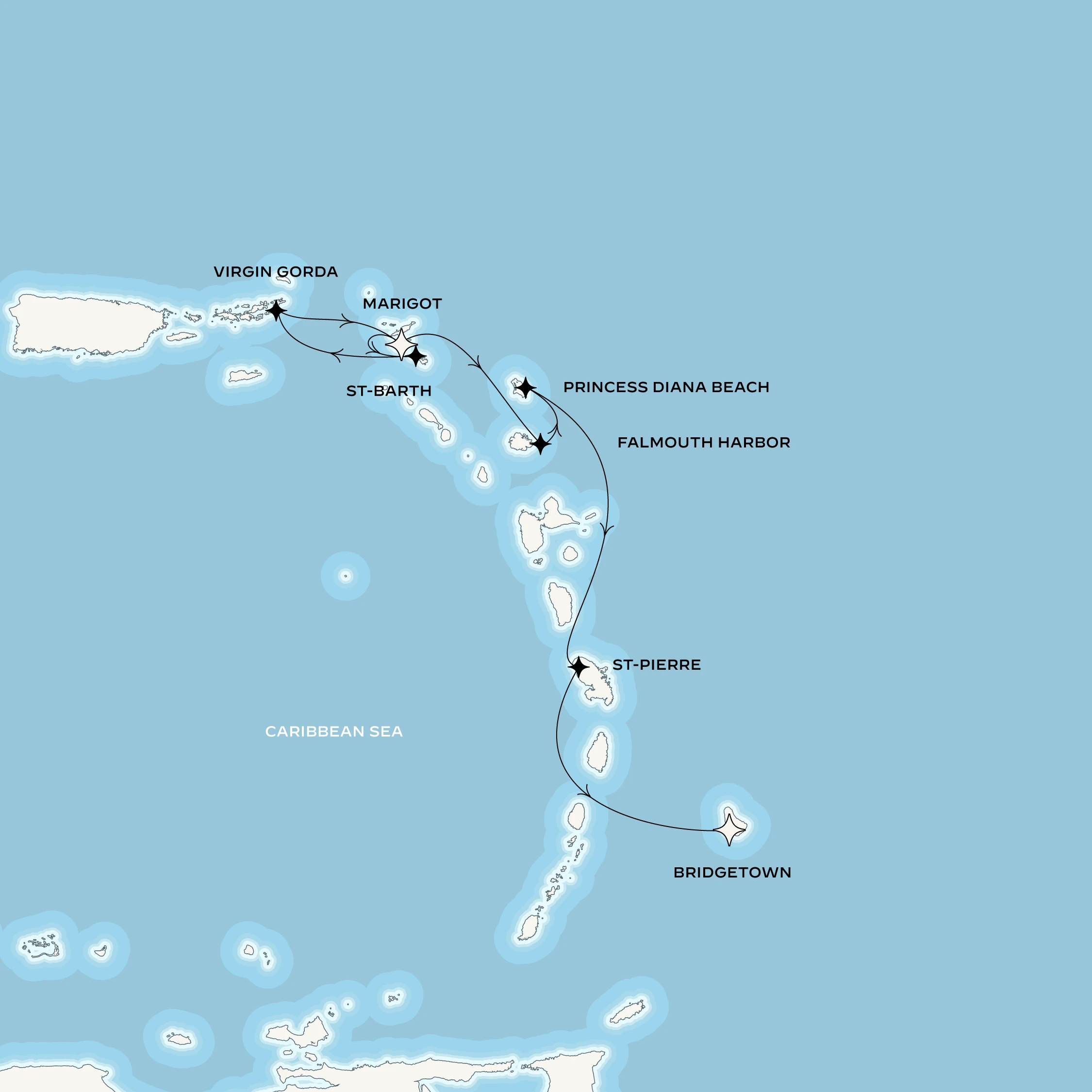 Map of the voyage