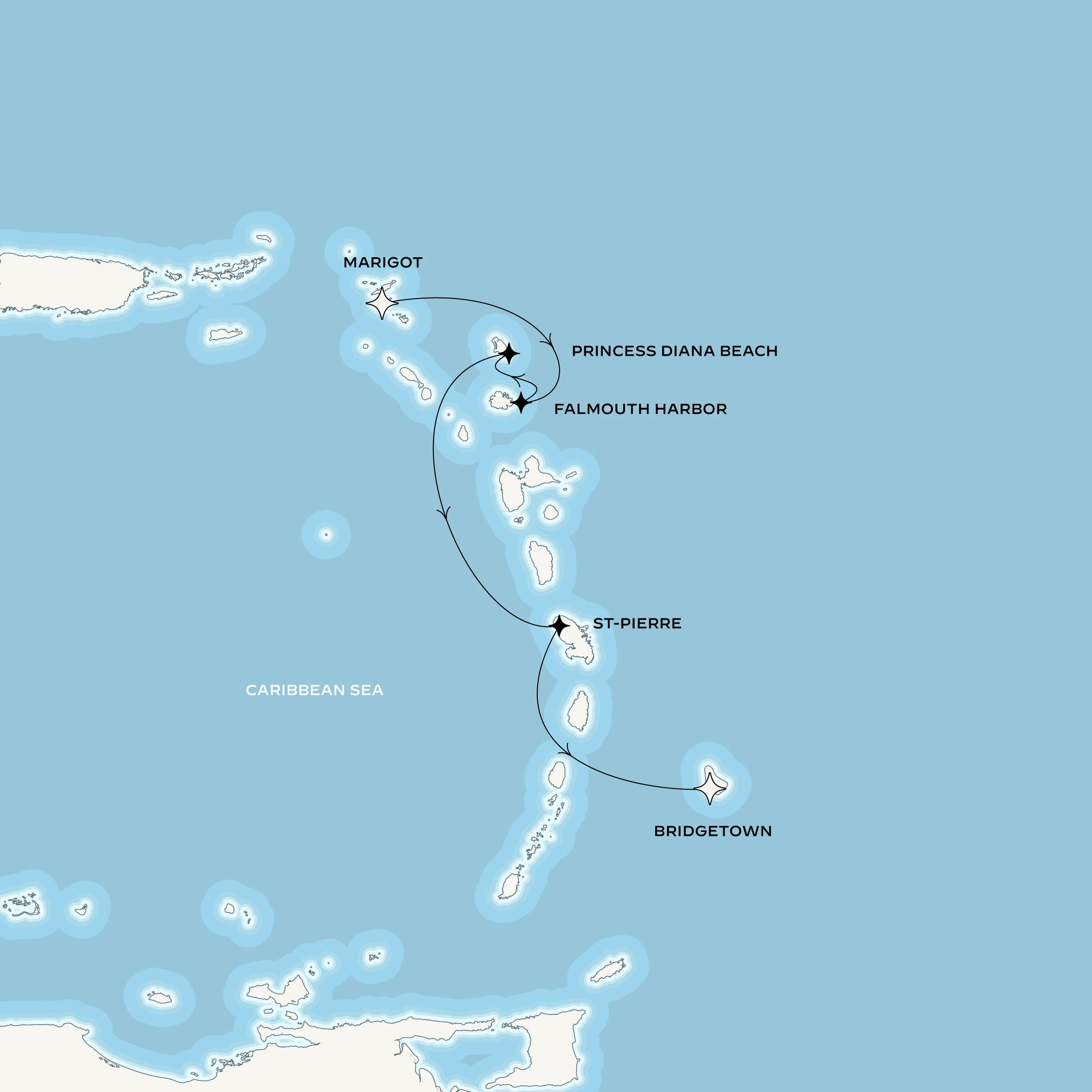 Map of the voyage