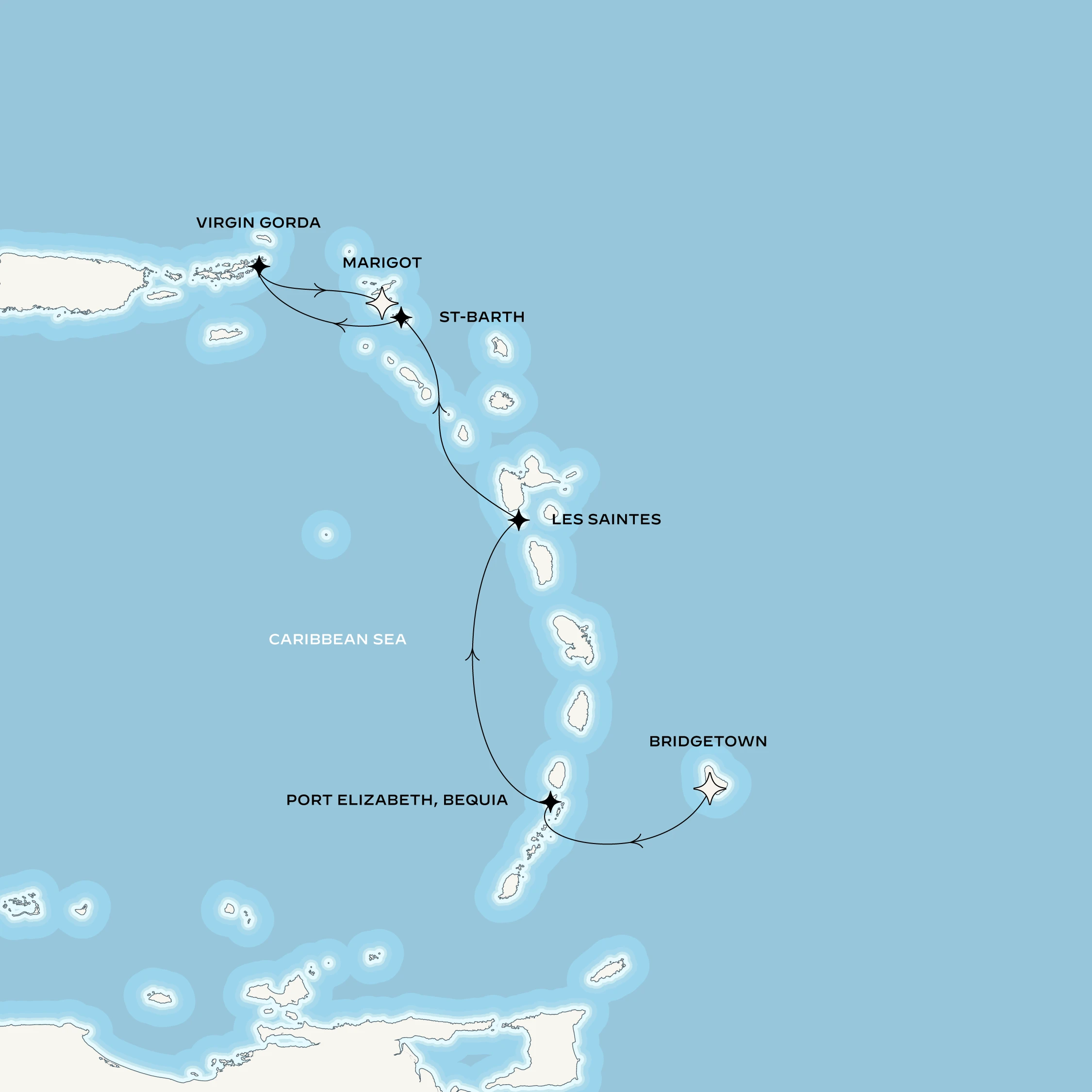 Map of the voyage