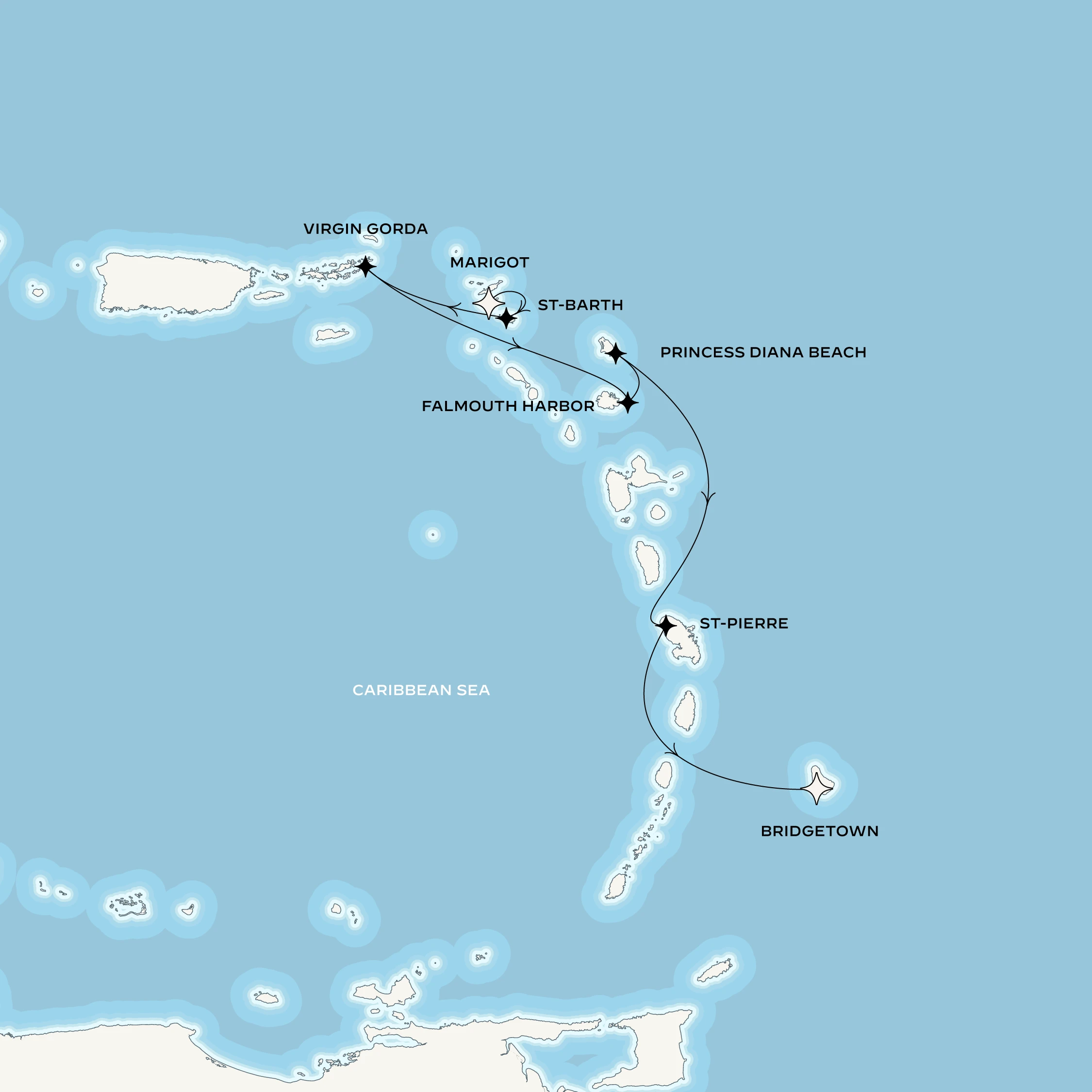 Map of the voyage