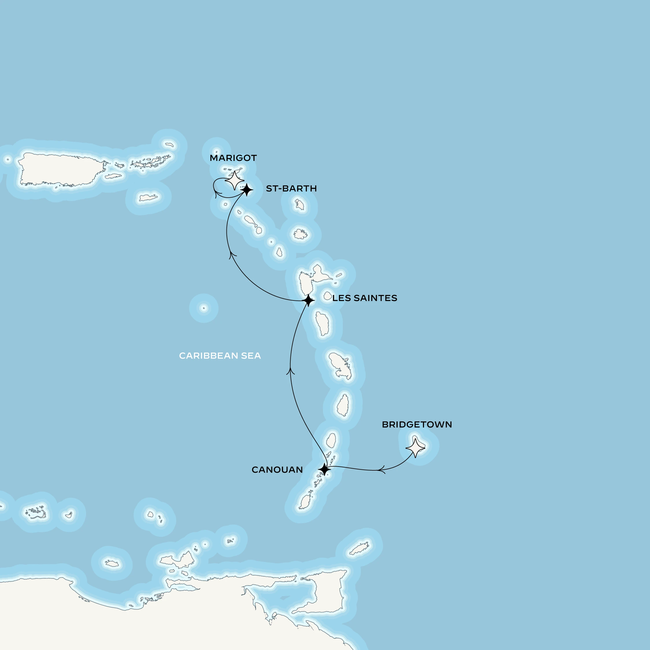 Map of the voyage