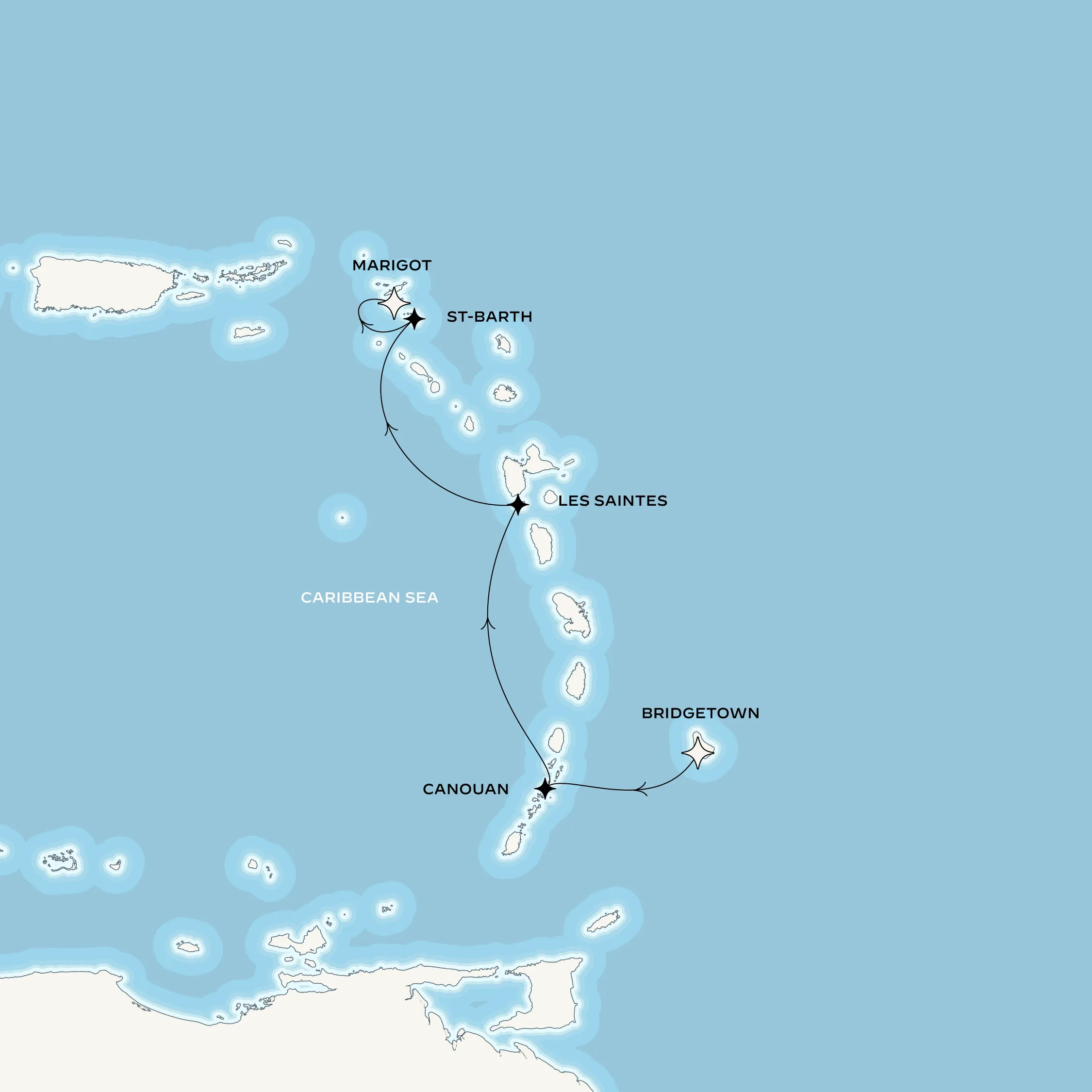 Map of the voyage
