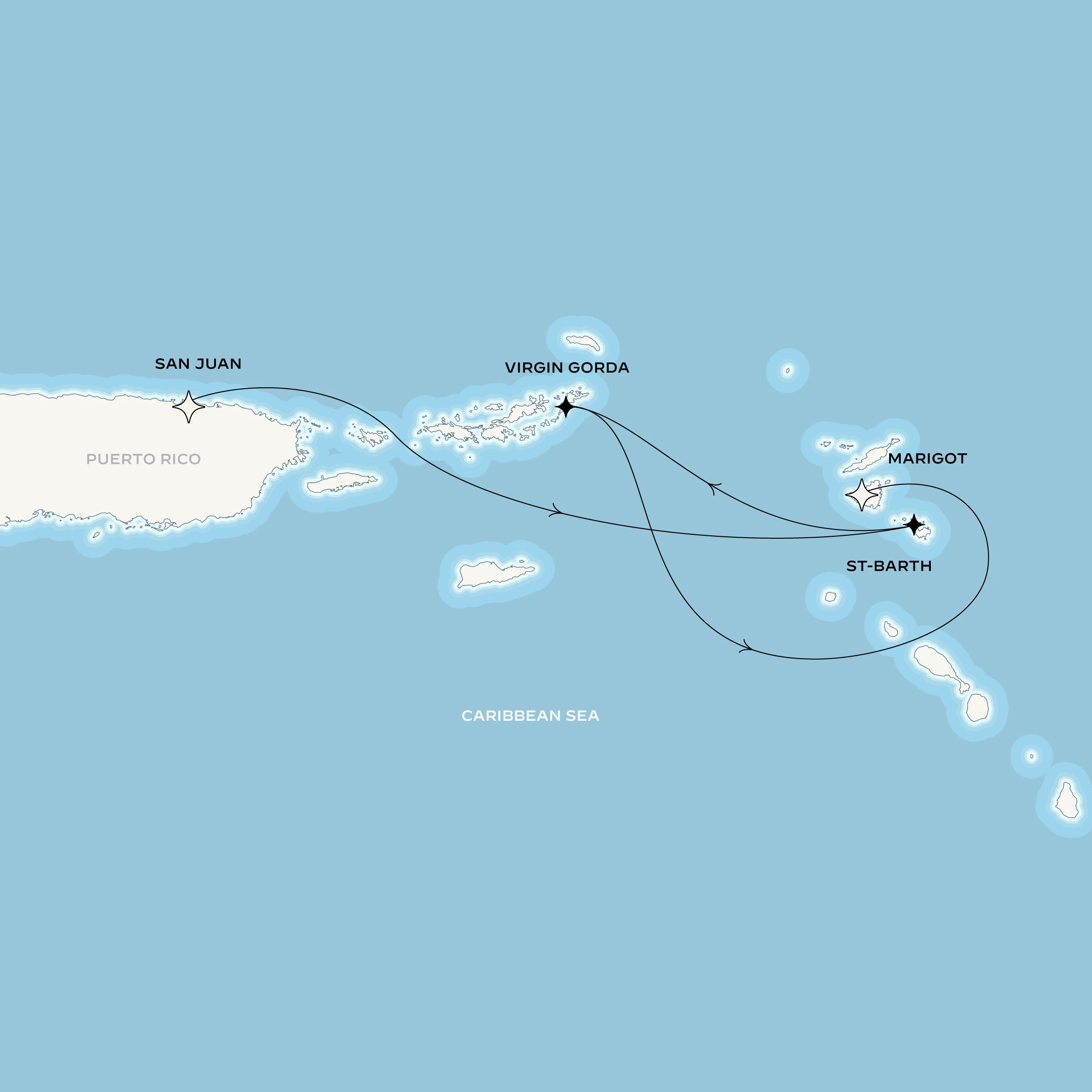 Map of the voyage
