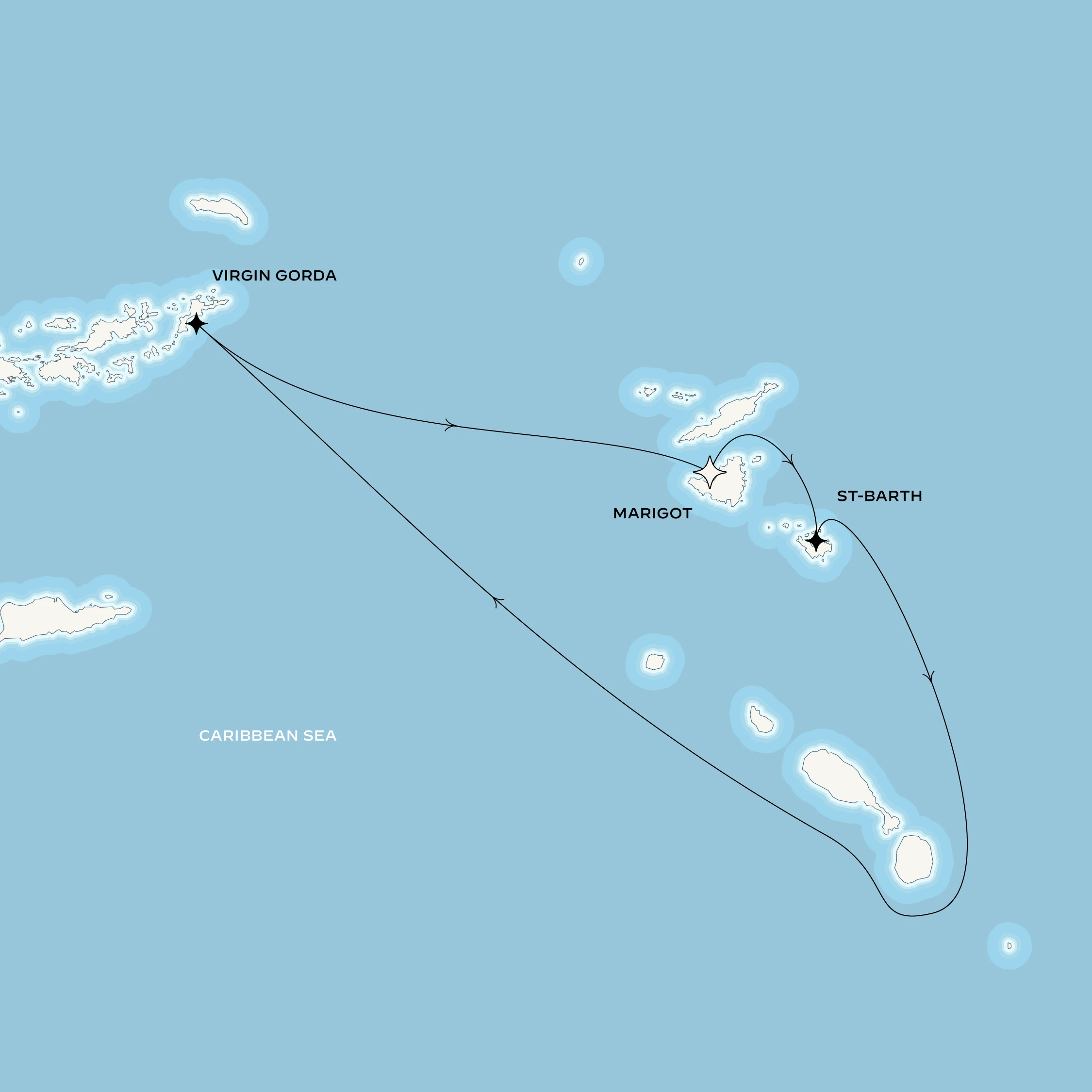 Map of the voyage