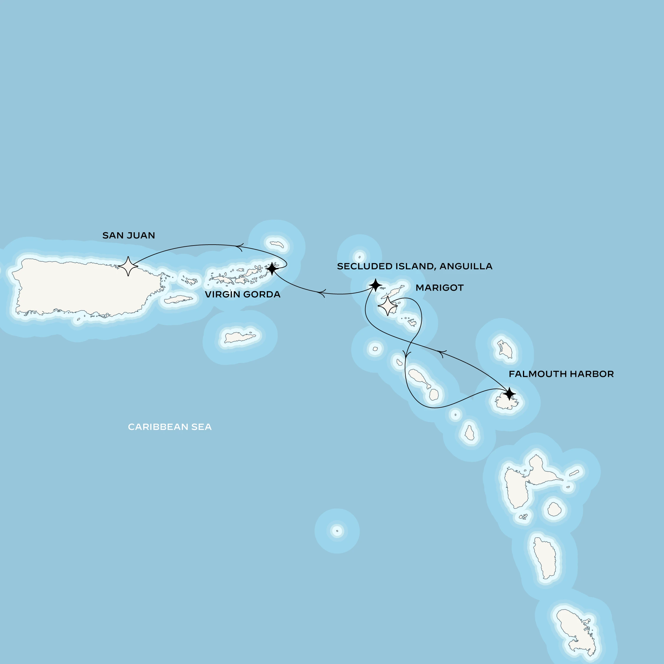 Map of the voyage