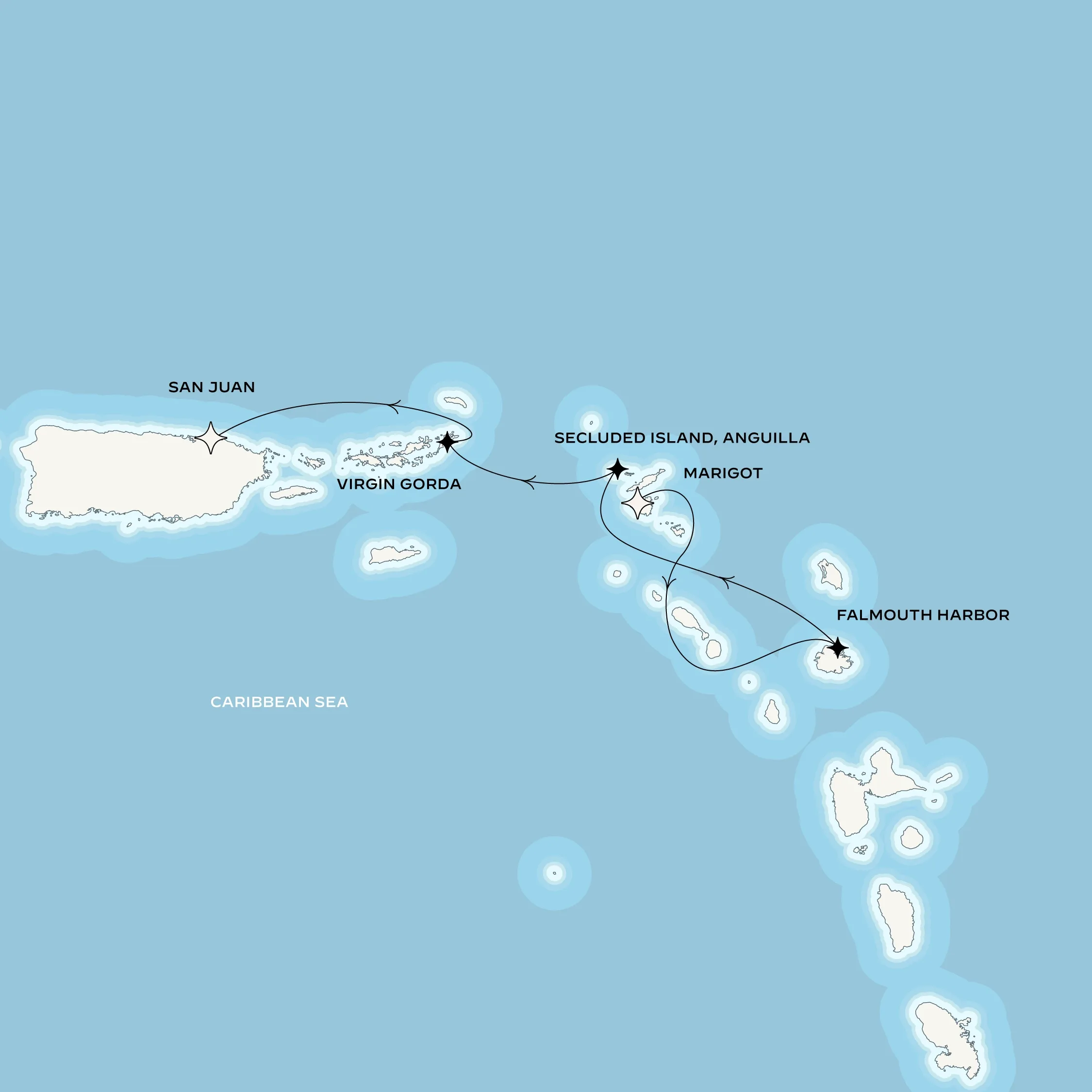 Map of the voyage