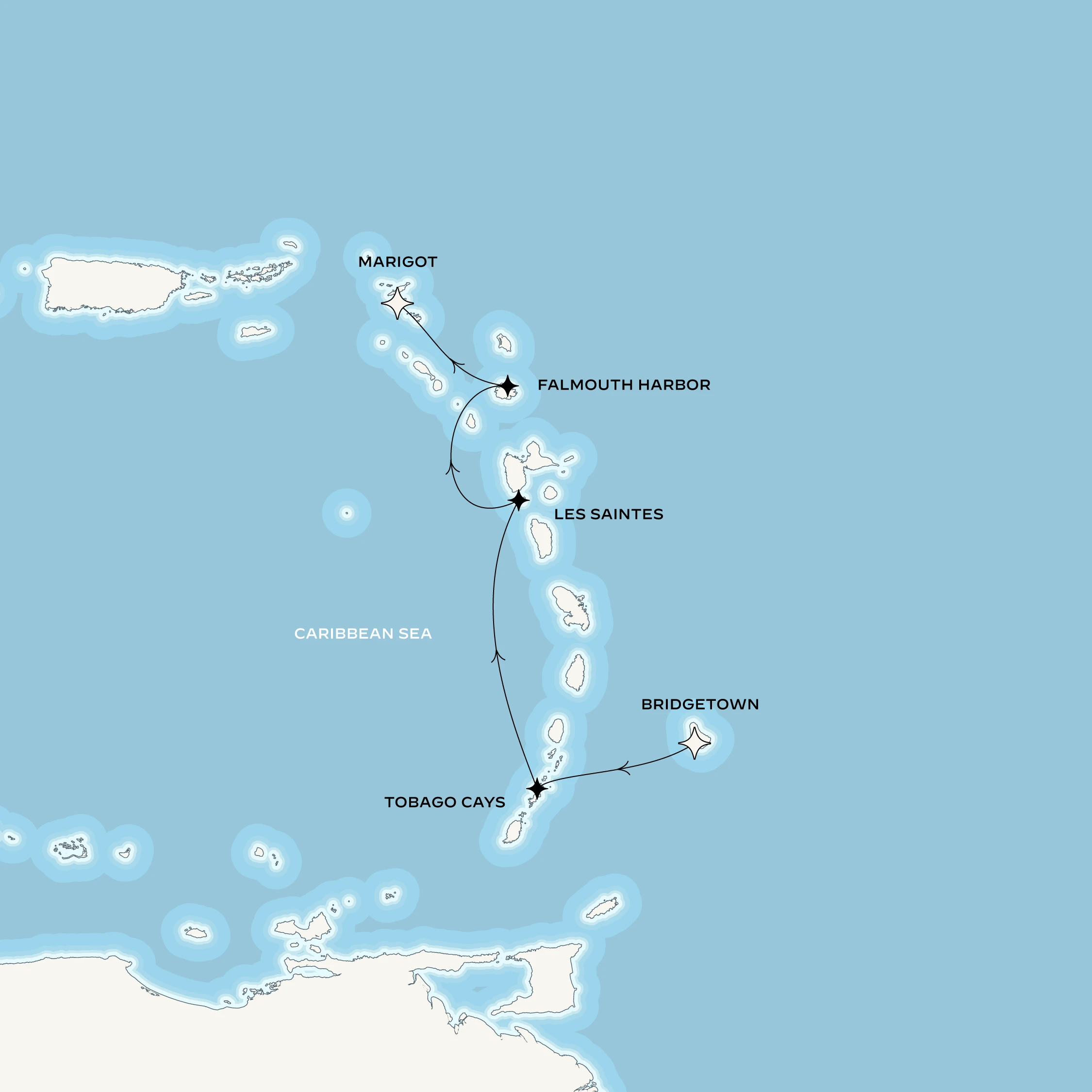 Map of the voyage